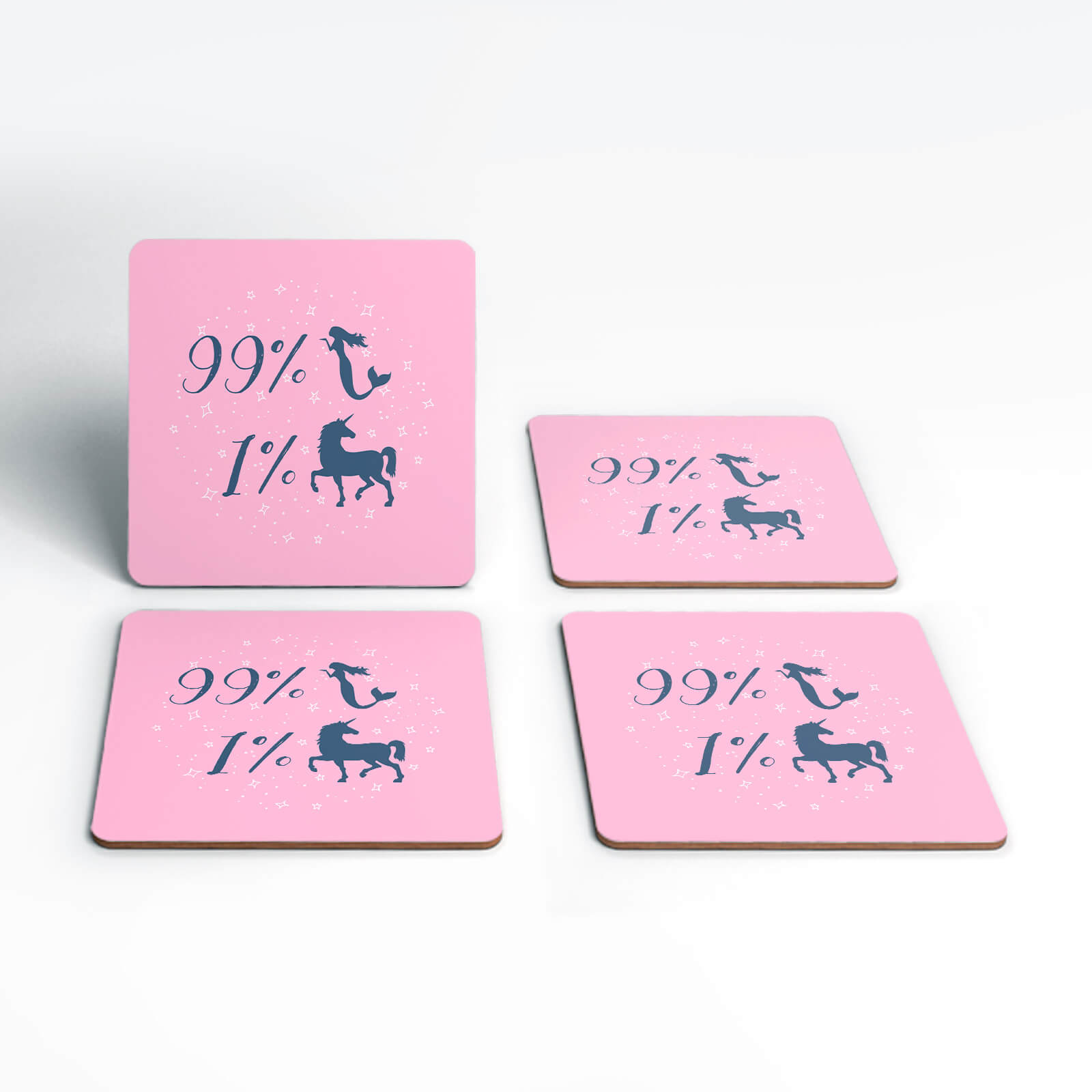 99 Percent Mermaid Coasters