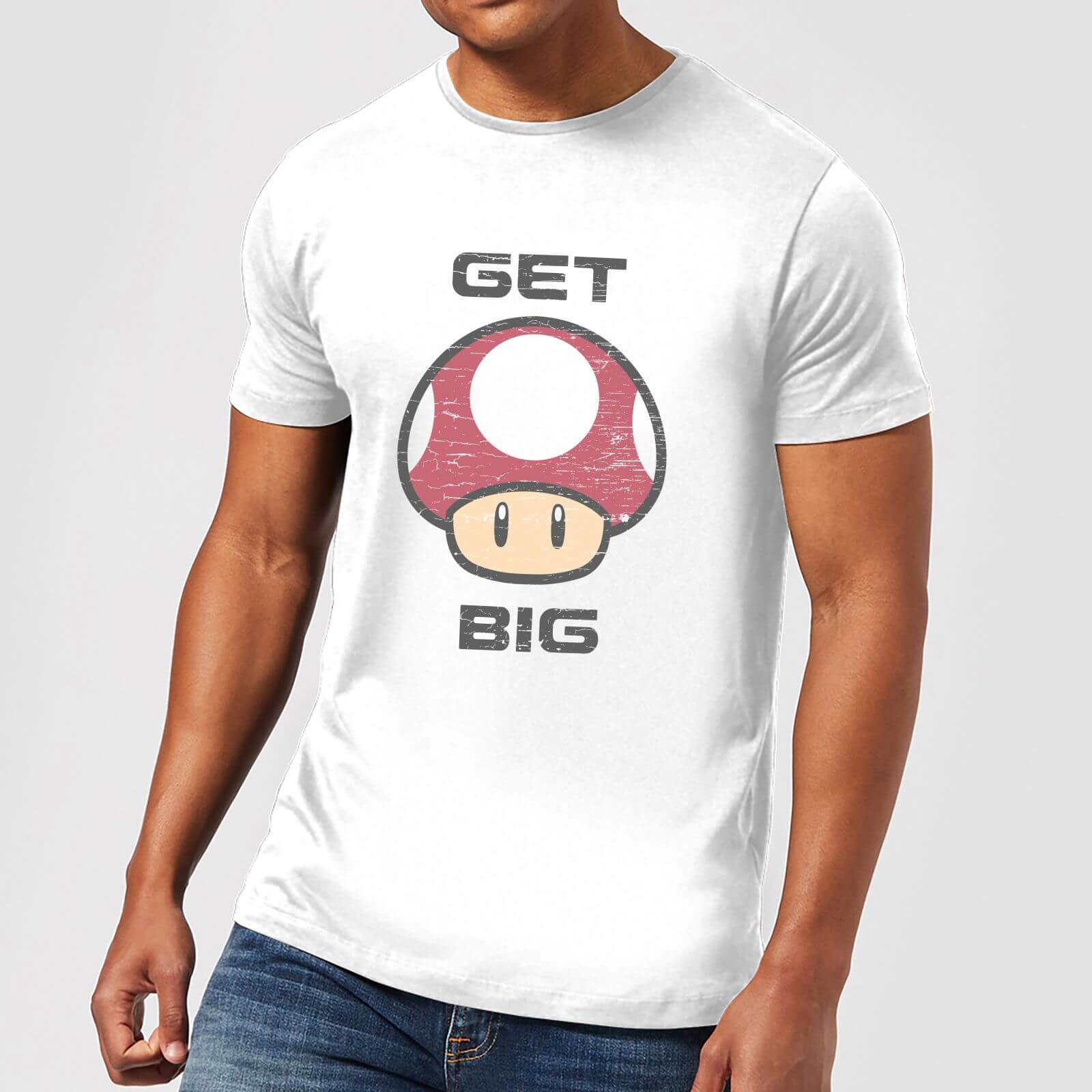 

T-Shirt Homme Super Mario Champignon Get Big Nintendo - Blanc - M