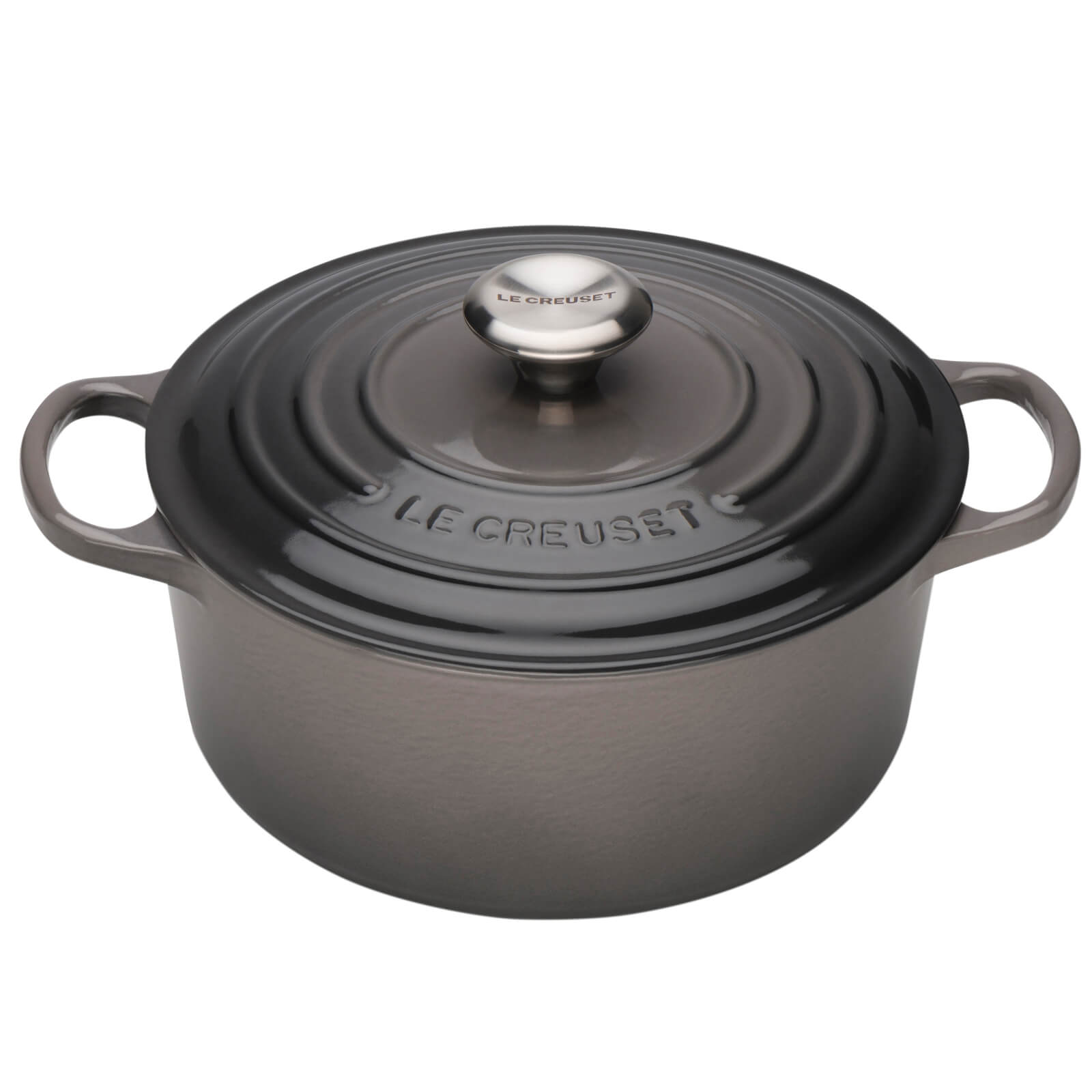 Le Creuset Signature Cast Iron Round Casserole Dish - 28cm - Flint