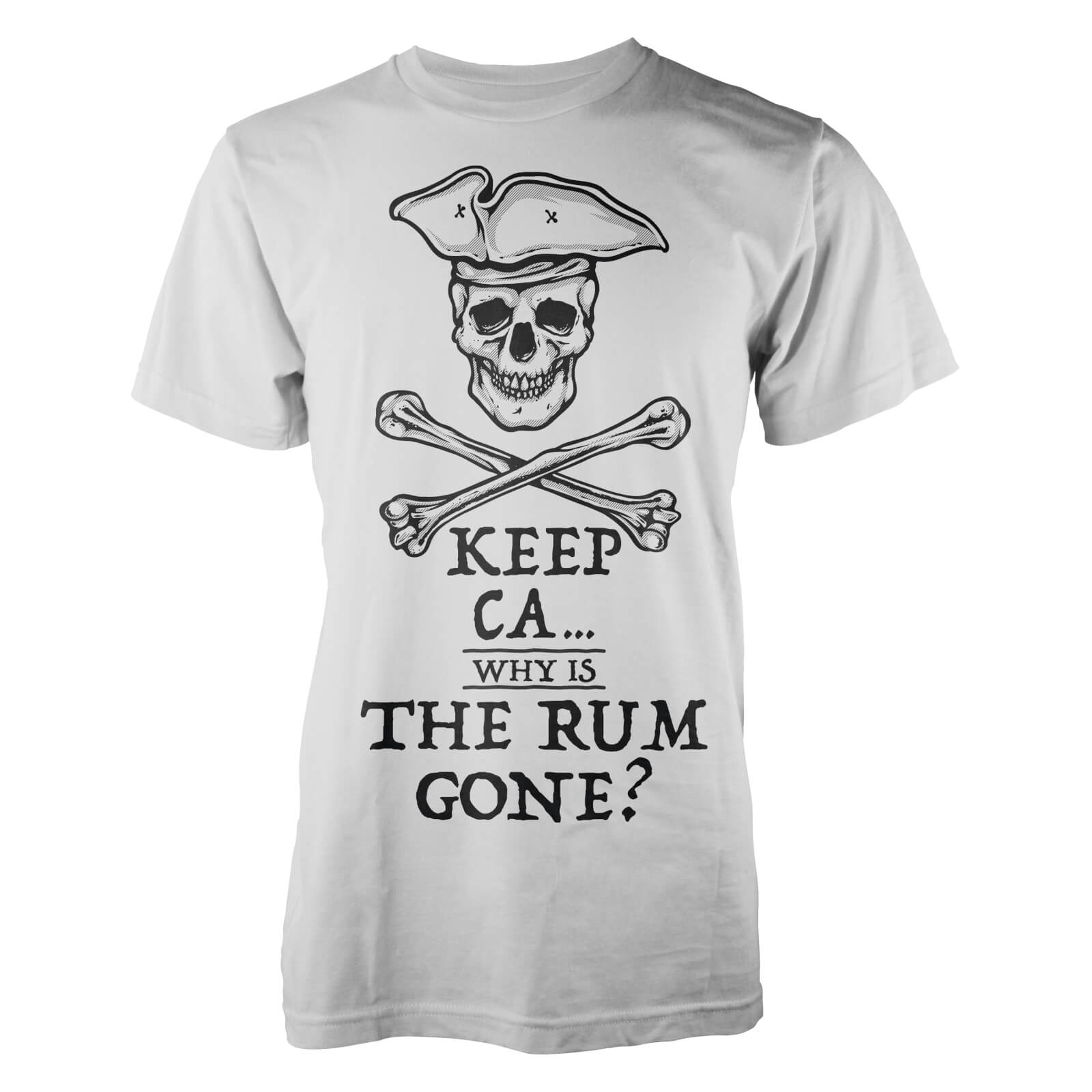 Keep Ca.. Why Is The Rum Gone? Men's White T-Shirt - S