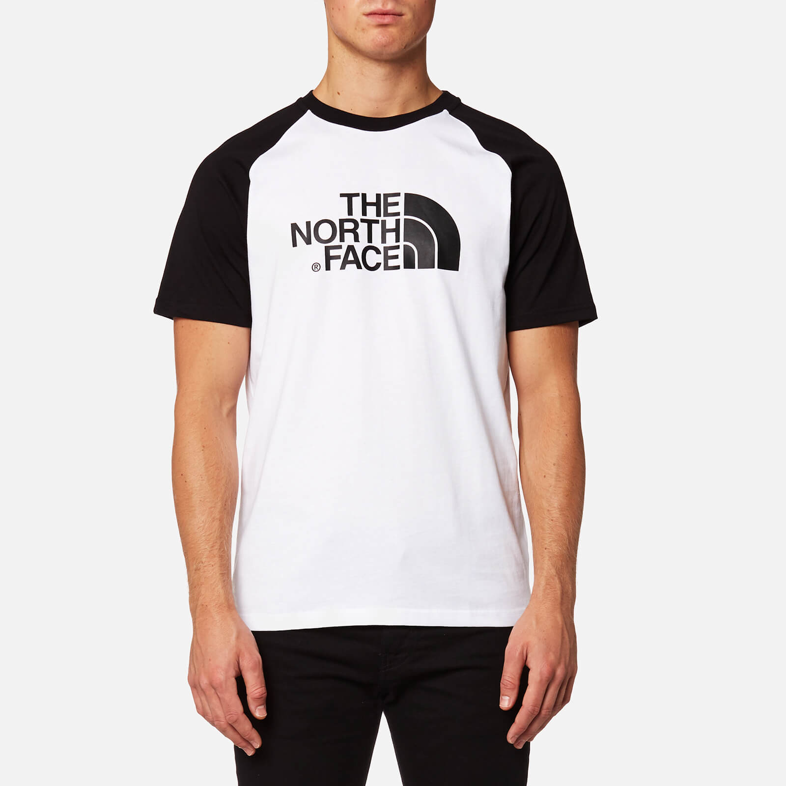 The North Face Men's Raglan Easy Short Sleeve T-Shirt - TNF White/TNF Black - M