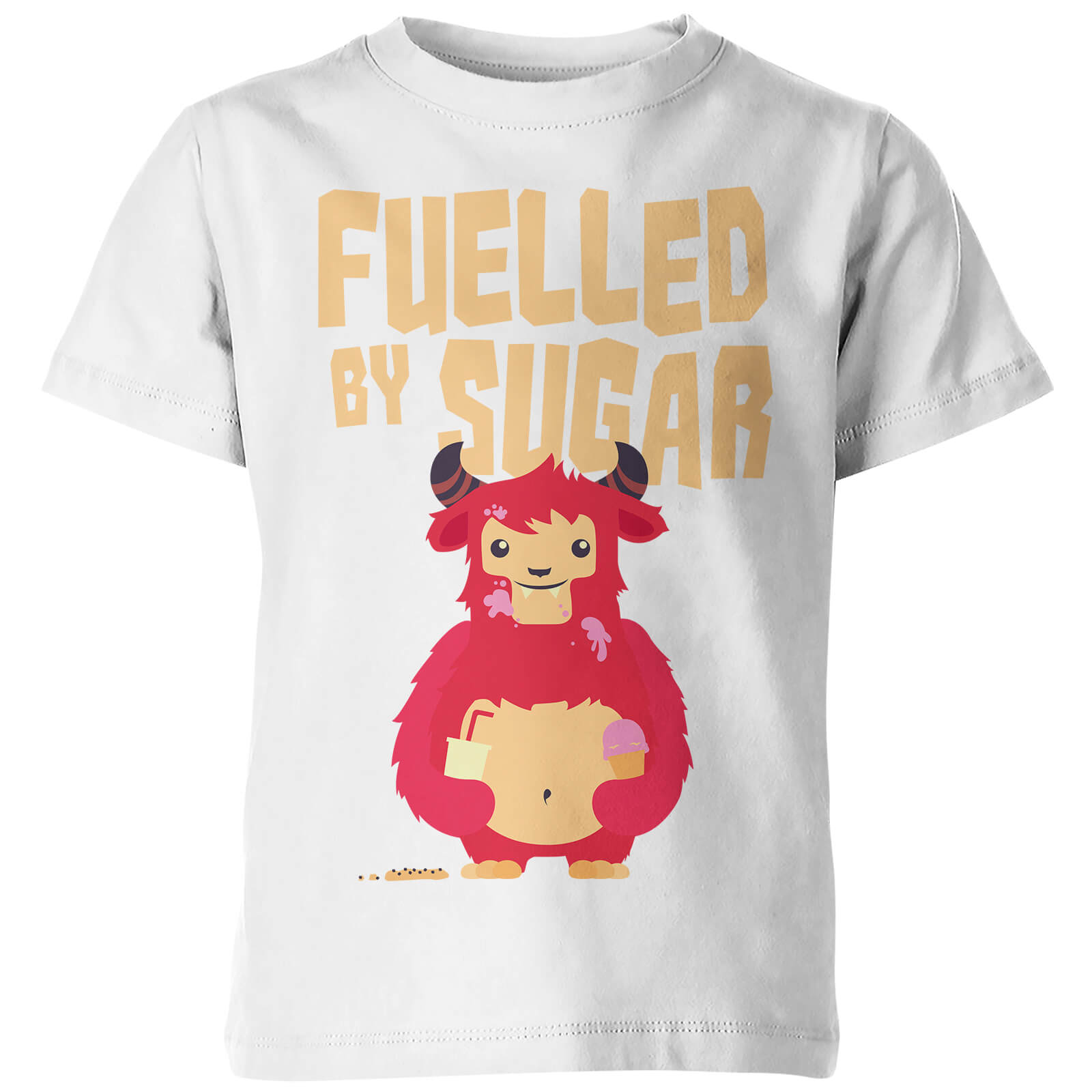 My Little Rascal Kids Fuelled by Sugar White T-Shirt - 3-4 Years - White