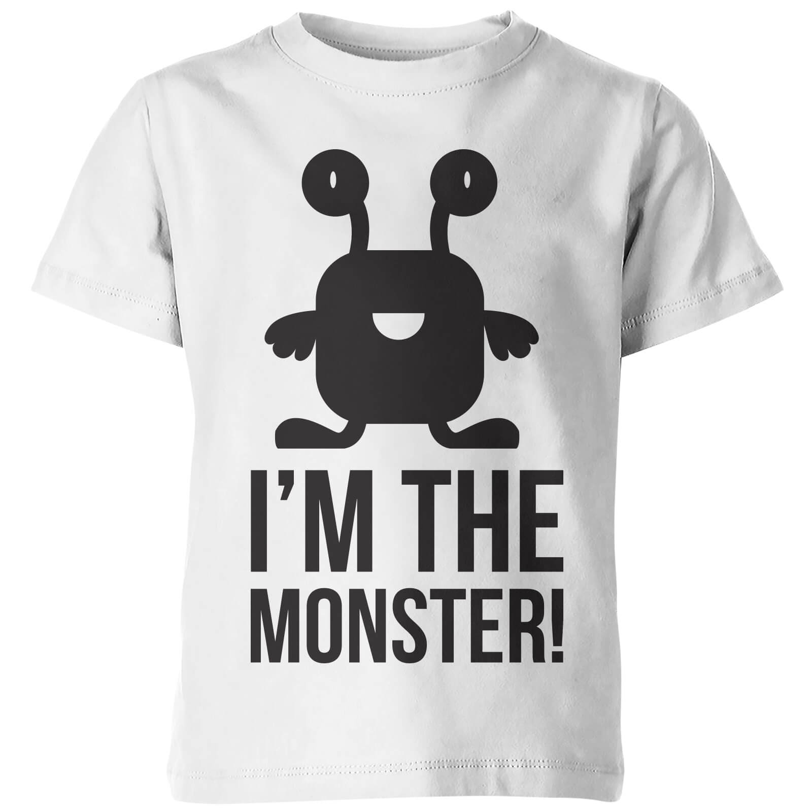 My Little Rascal Kids Im The Monster! White T Shirt   5 6 Years   Green