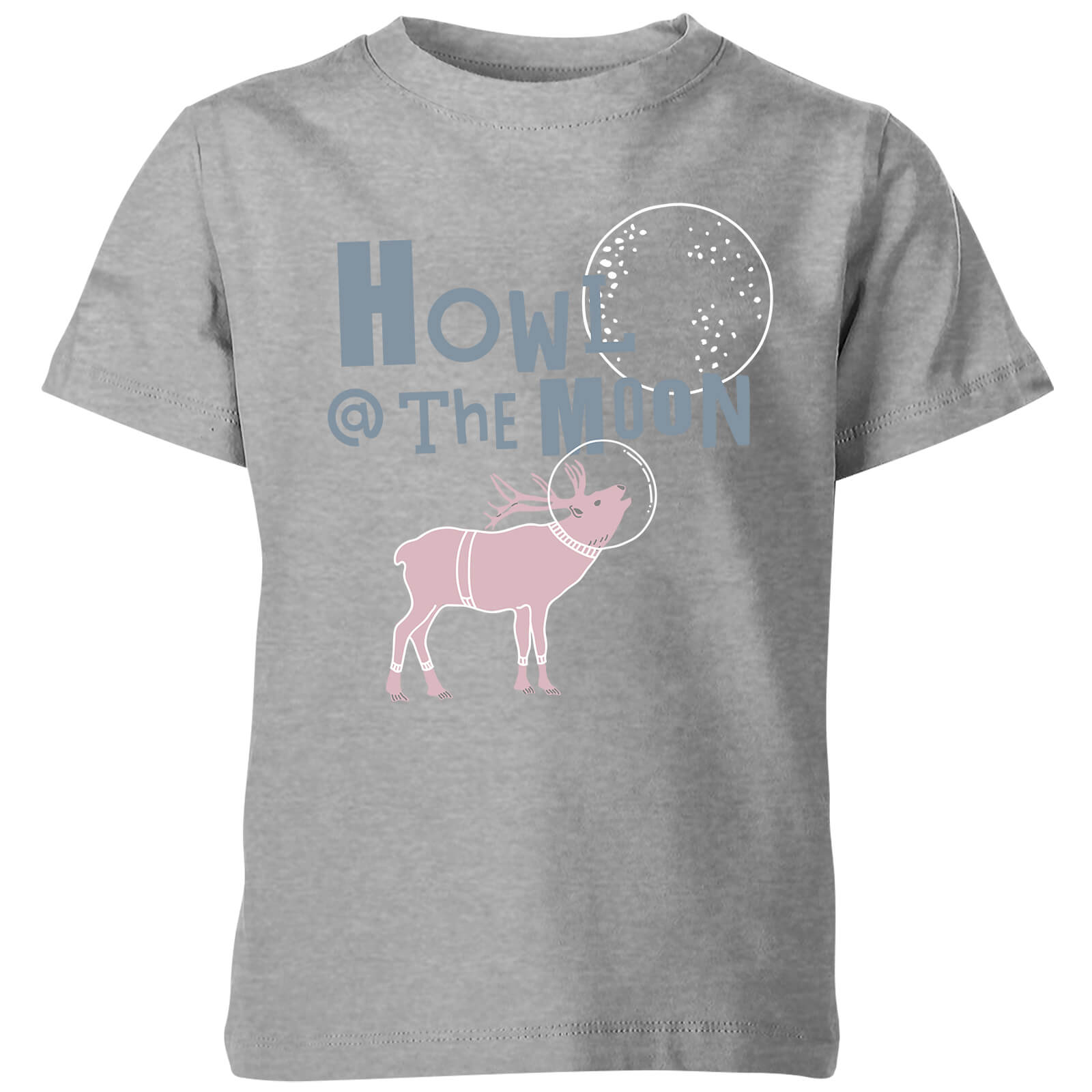 My Little Rascal Kids Howl at the Moon Grey T-Shirt - 3-4 Years - Grey