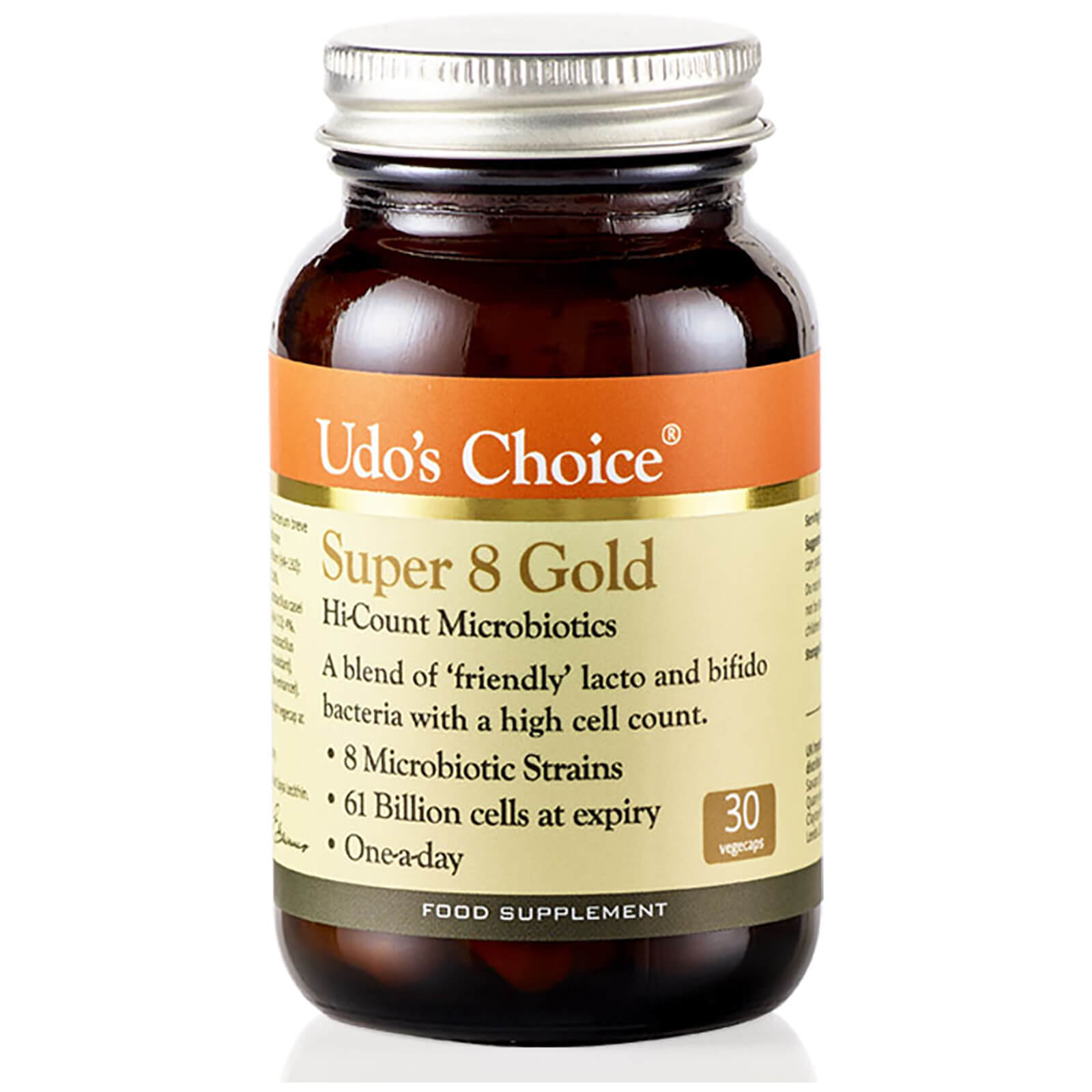 Udo's Choice Super 8 GOLD Microbiotics - 30 Vegecaps