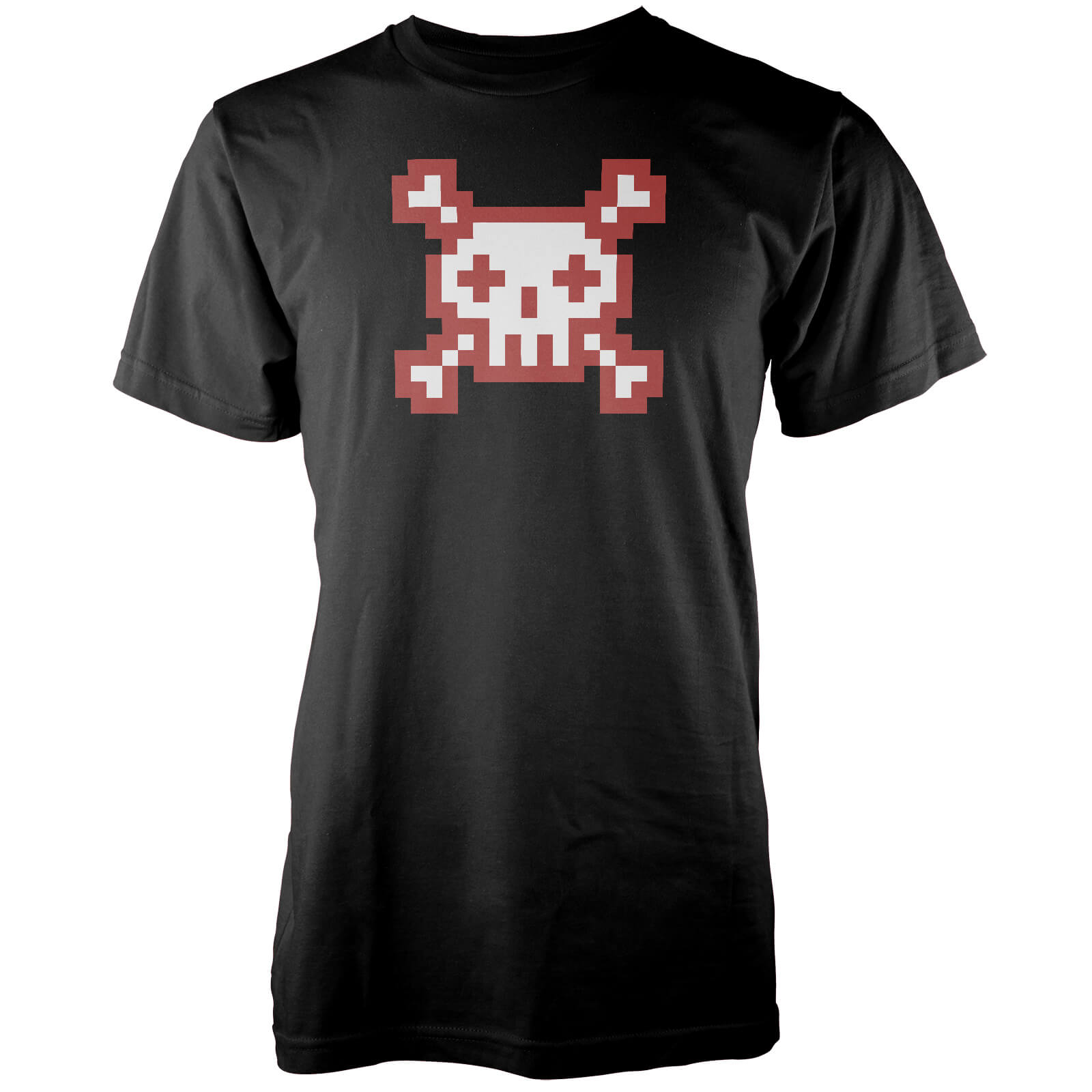 Skull and Pixel Power Men's Black T-Shirt - XXL - Black
