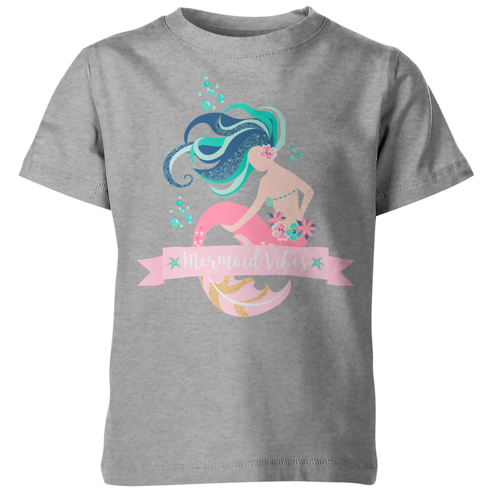 My Little Rascal Mermaid Vibes Kids' Grey T-Shirt - 3-4yrs - Grey