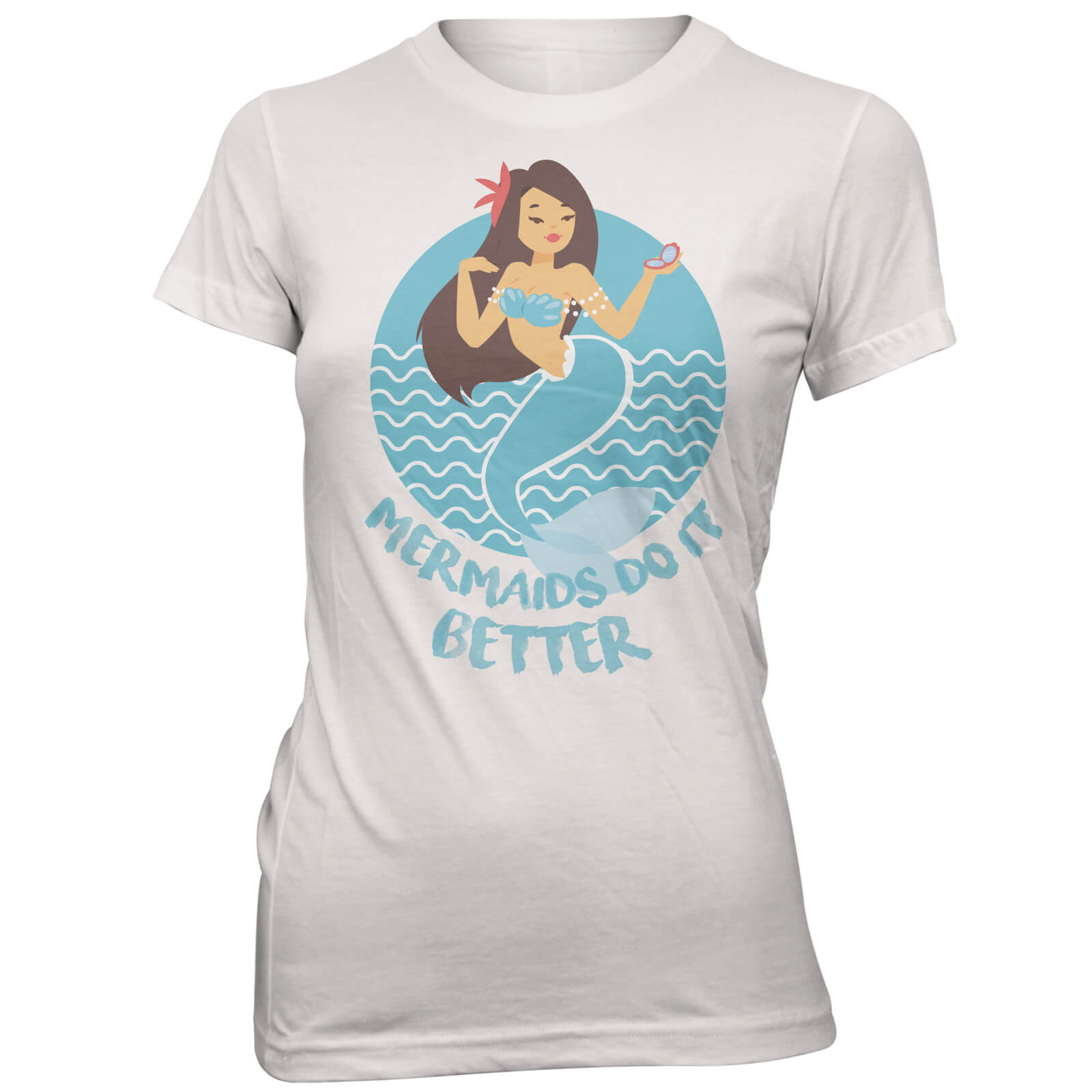 Mermaids Do It Better Women's White T-Shirt - S - White