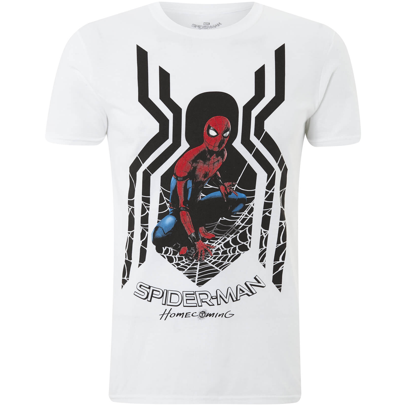 Marvel Spider-Man Men's Homecoming Spider Symbol T-Shirt - White - S
