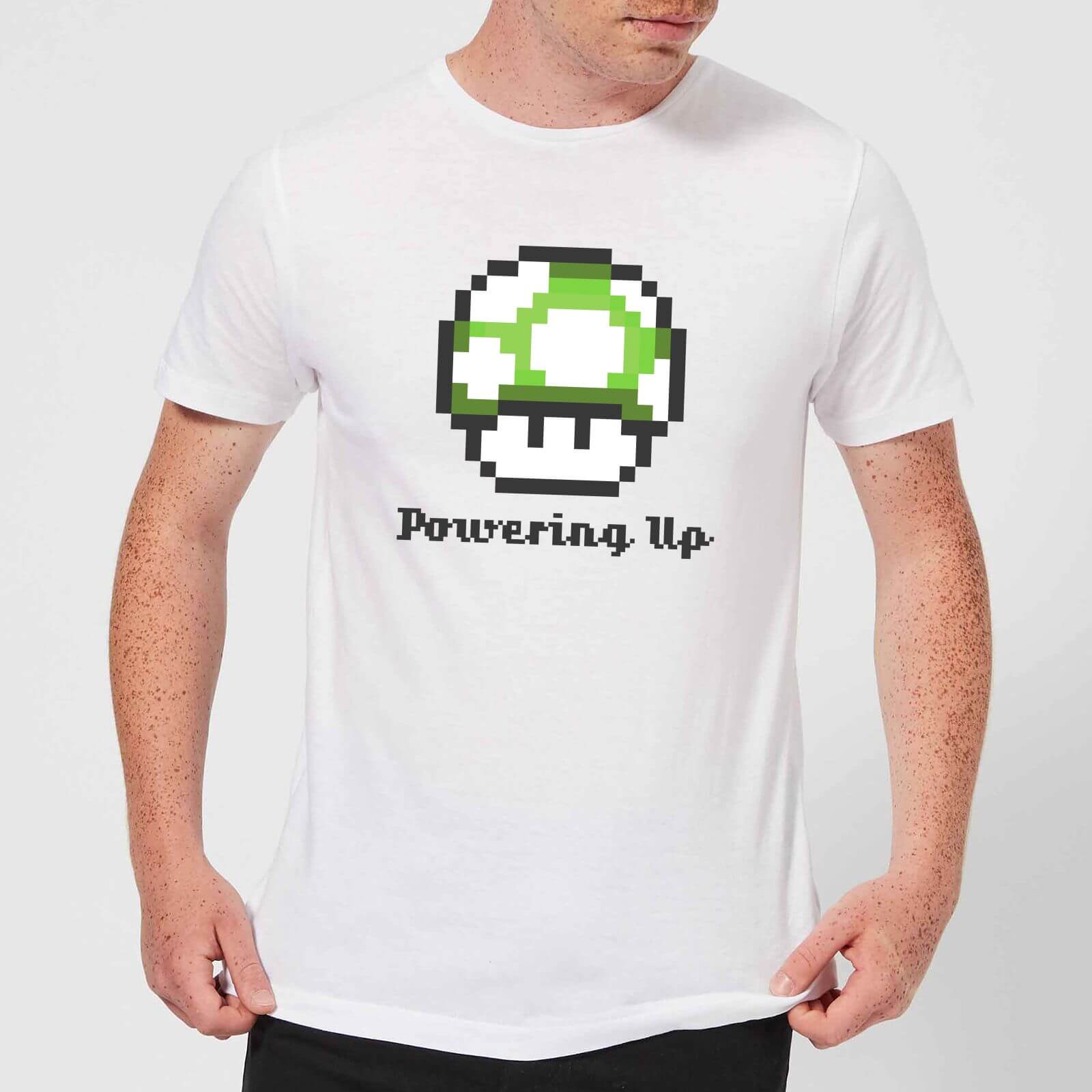Nintendo Super Mario Powering Up Men's T-Shirt - White - XL - White
