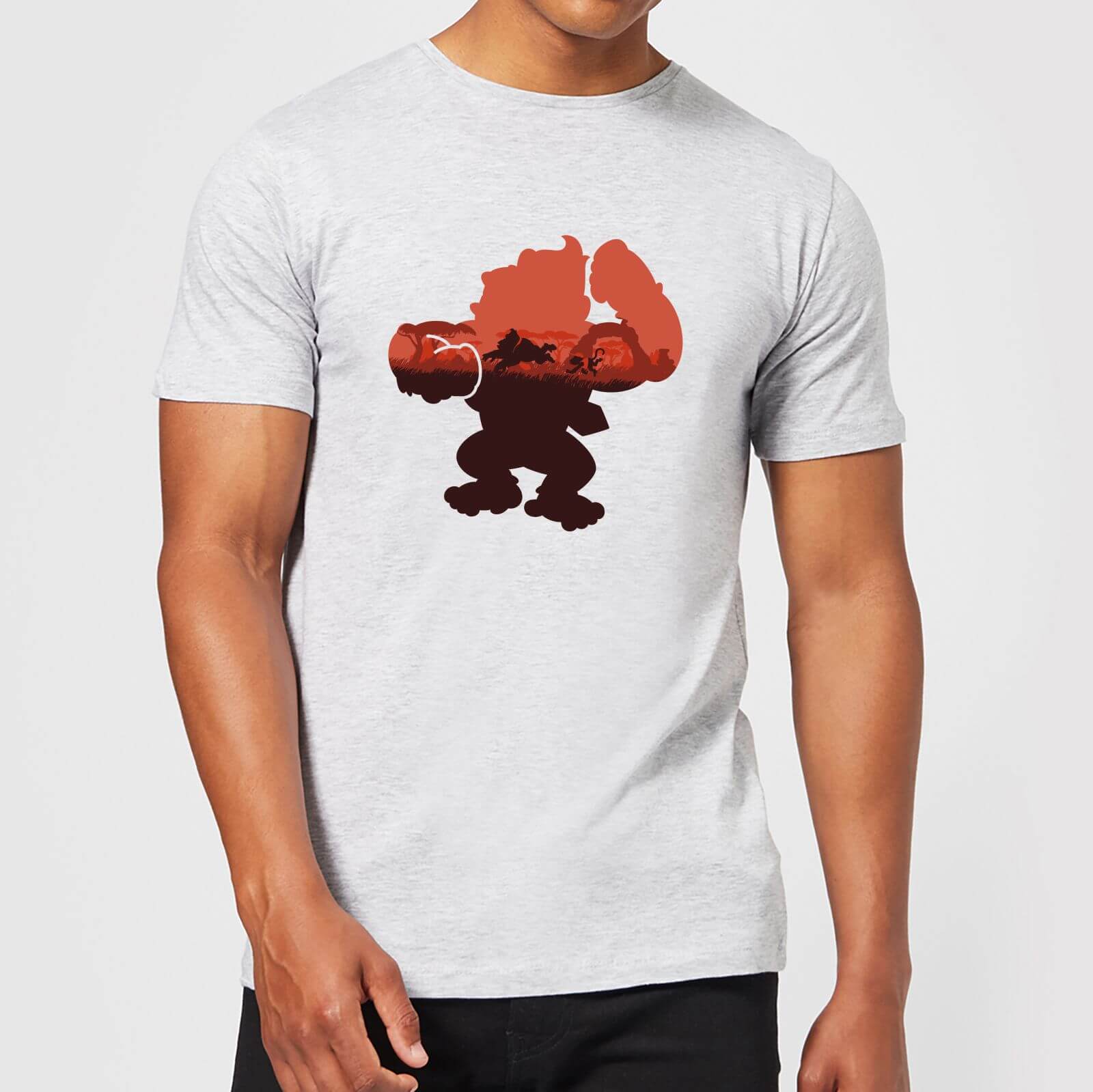 Nintendo Donkey Kong Silhouette Serengeti Men's Light Grey T-Shirt - YL