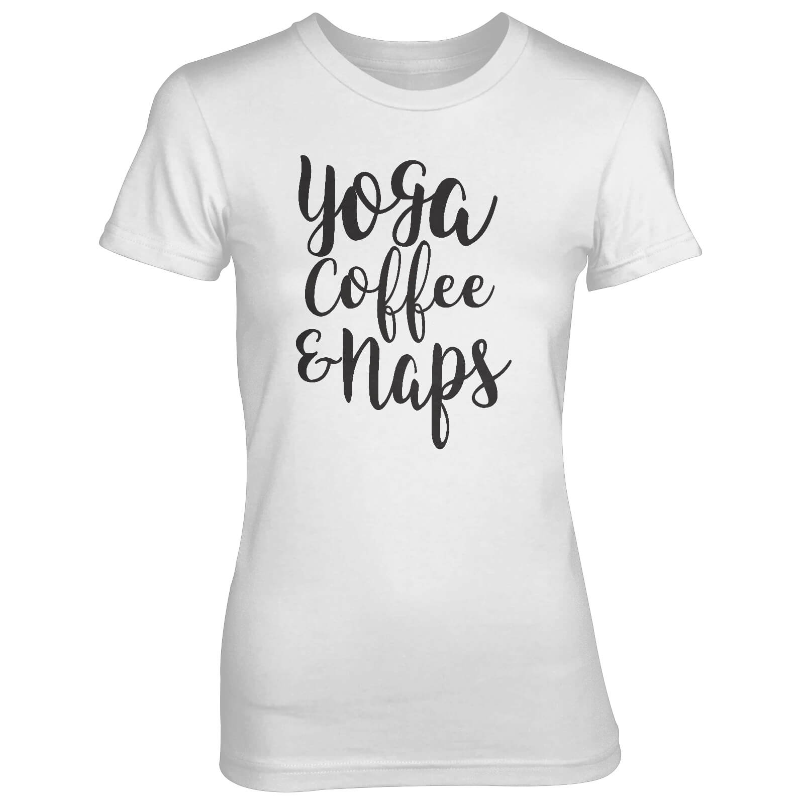 Yoga Coffee And Naps Women's White T-Shirt - S - White