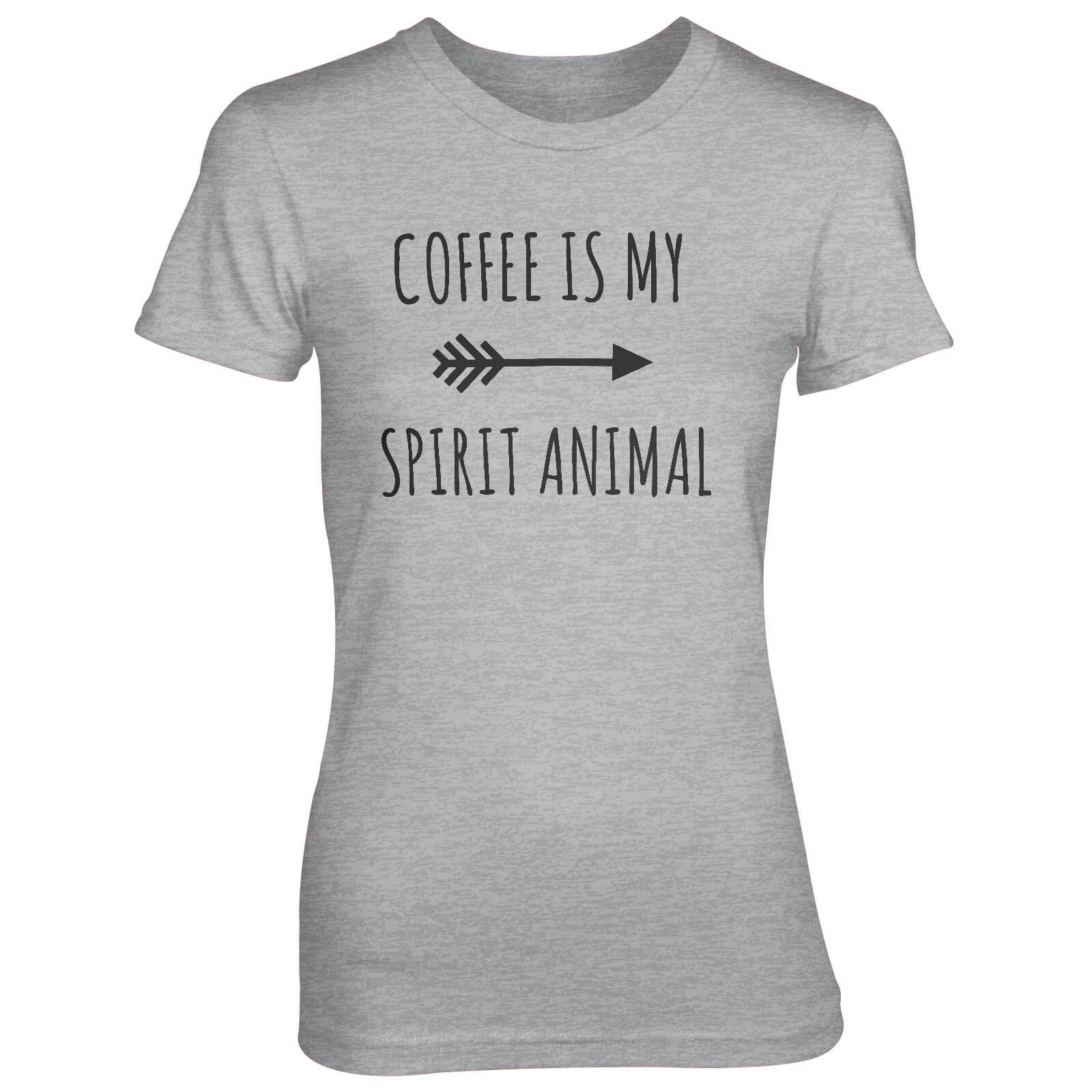 Coffee Is My Spirit Animal Women's Grey T-Shirt - S - Grey