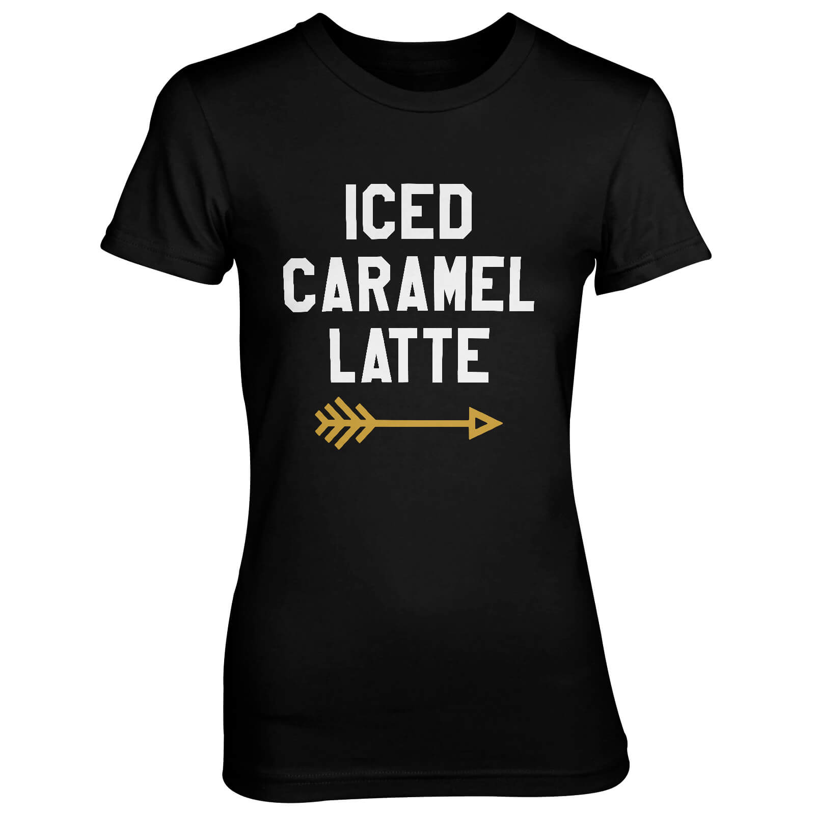 Iced Caramel Latte Women's Black T-Shirt - S - Black
