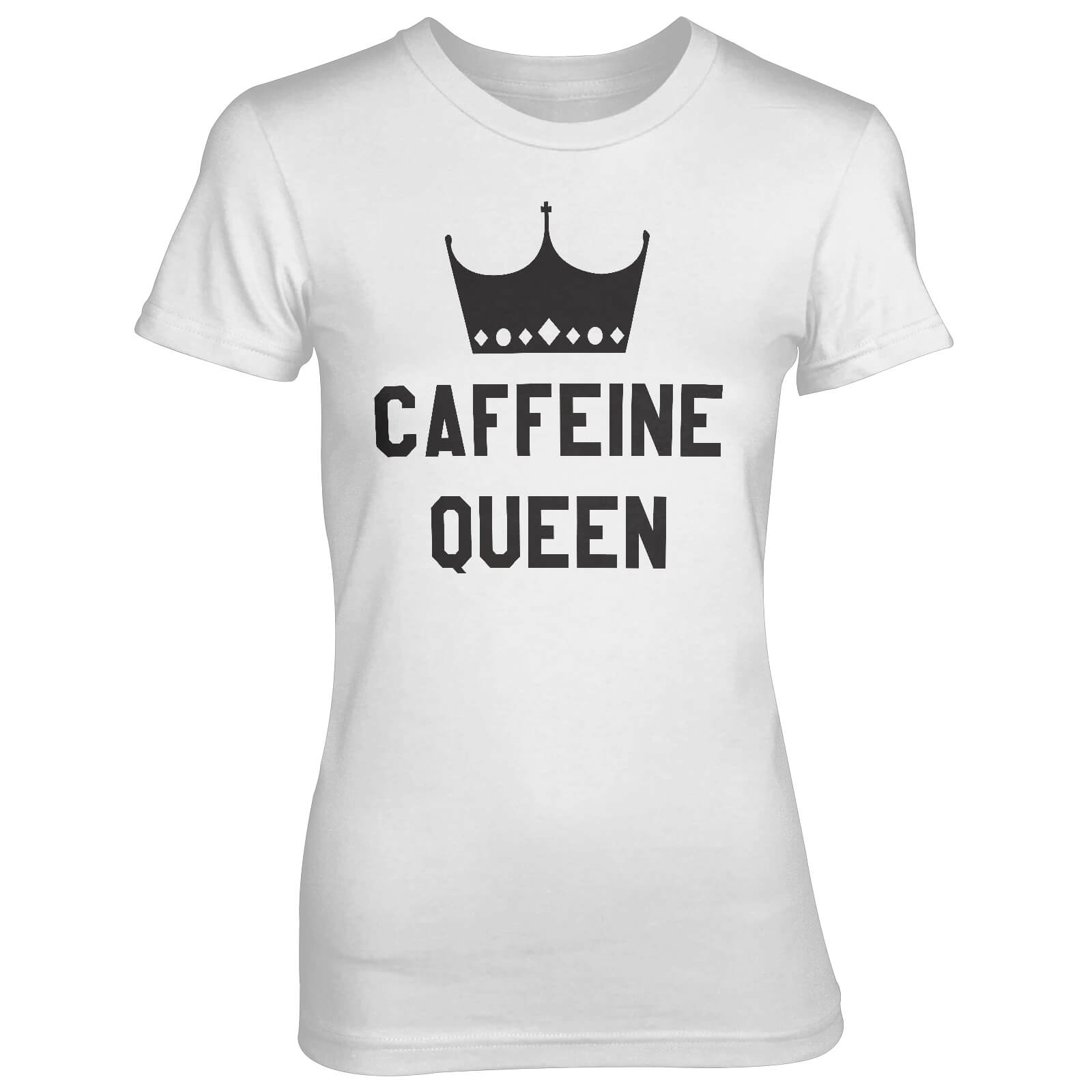Caffeine Queen Women's White T-Shirt - S - White