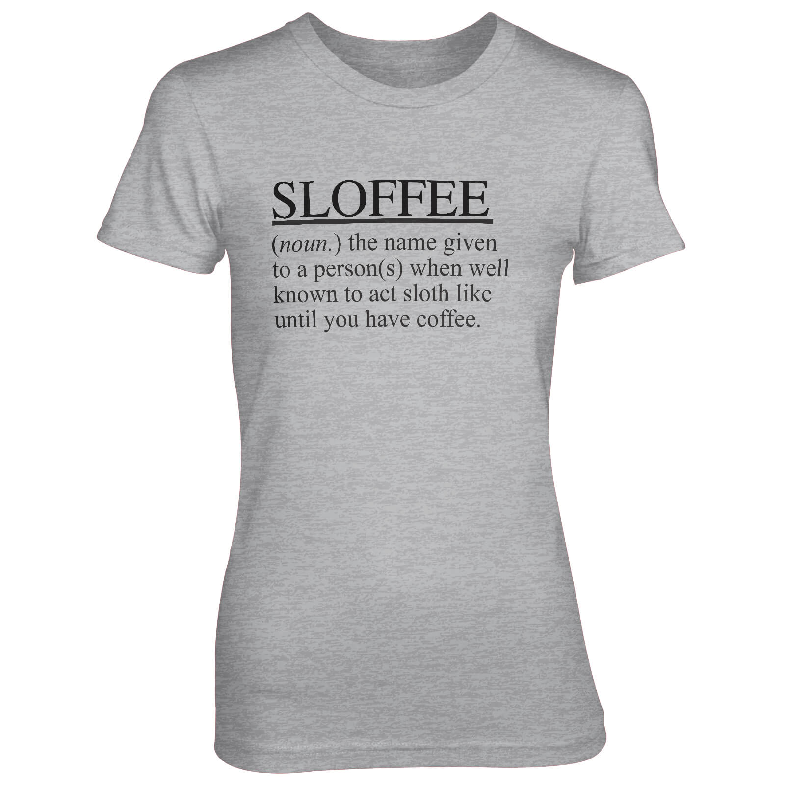 Sloffee Women's Grey T-Shirt - S - Grey