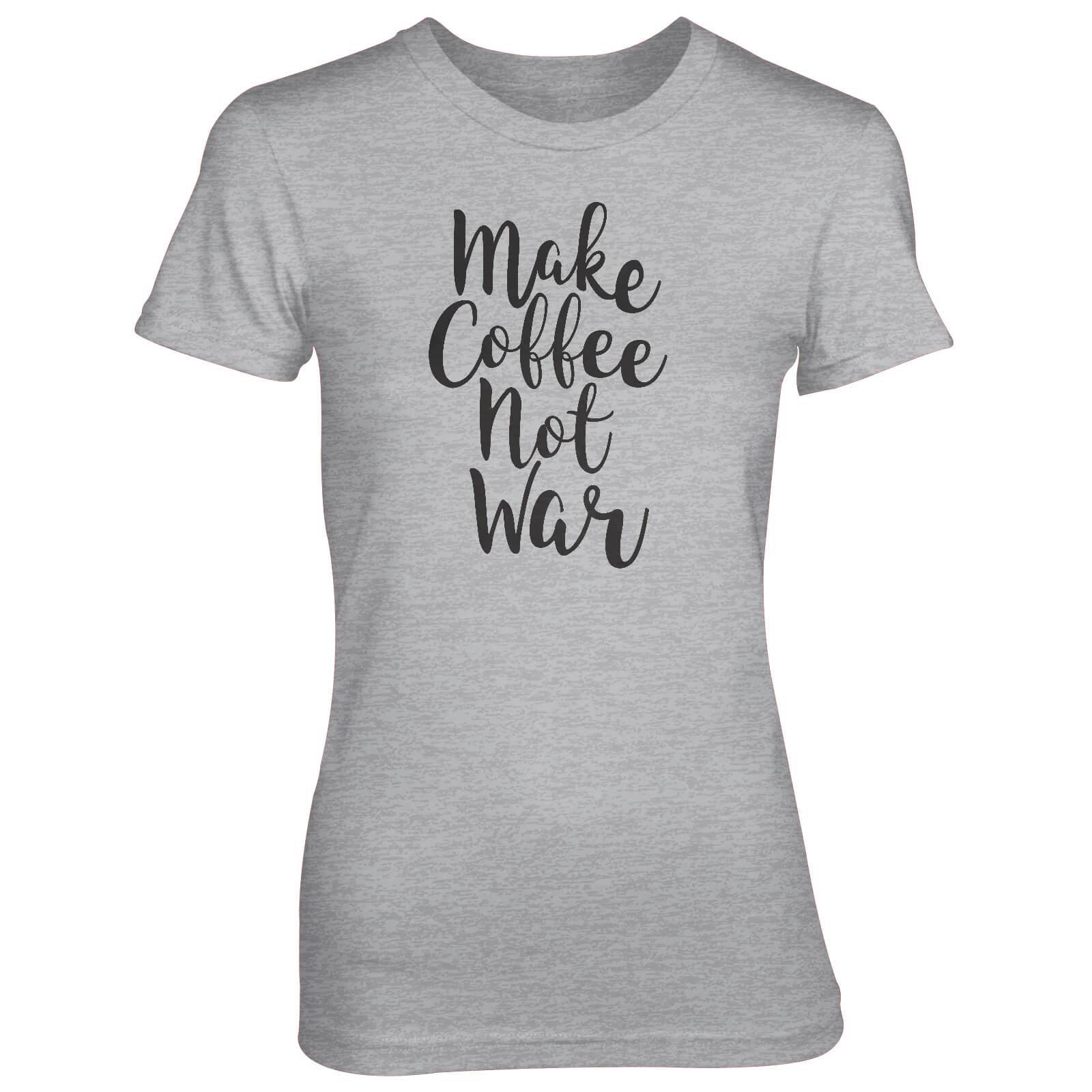 Make Coffee Not War Women's Grey T-Shirt - XXL - Grey