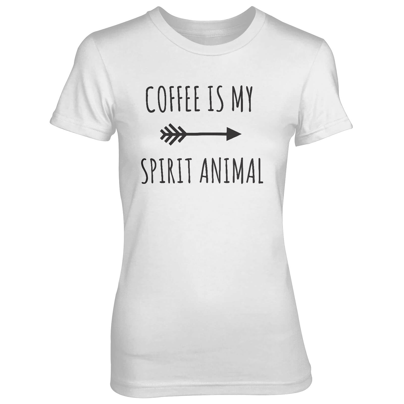 Coffee Is My Spirit Animal Women's White T-Shirt - S - White