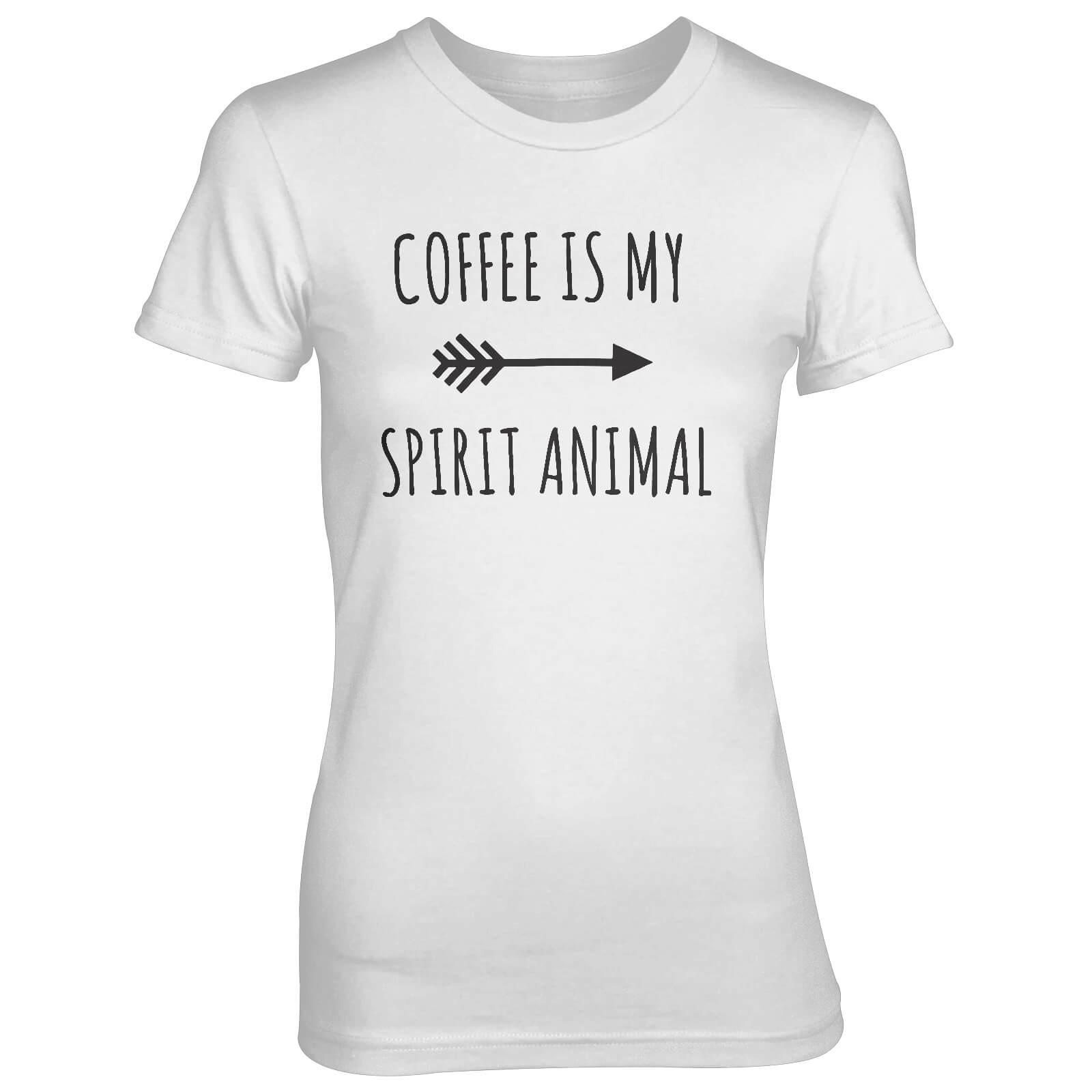 Coffee Is My Spirit Animal Women's White T-Shirt - M - White