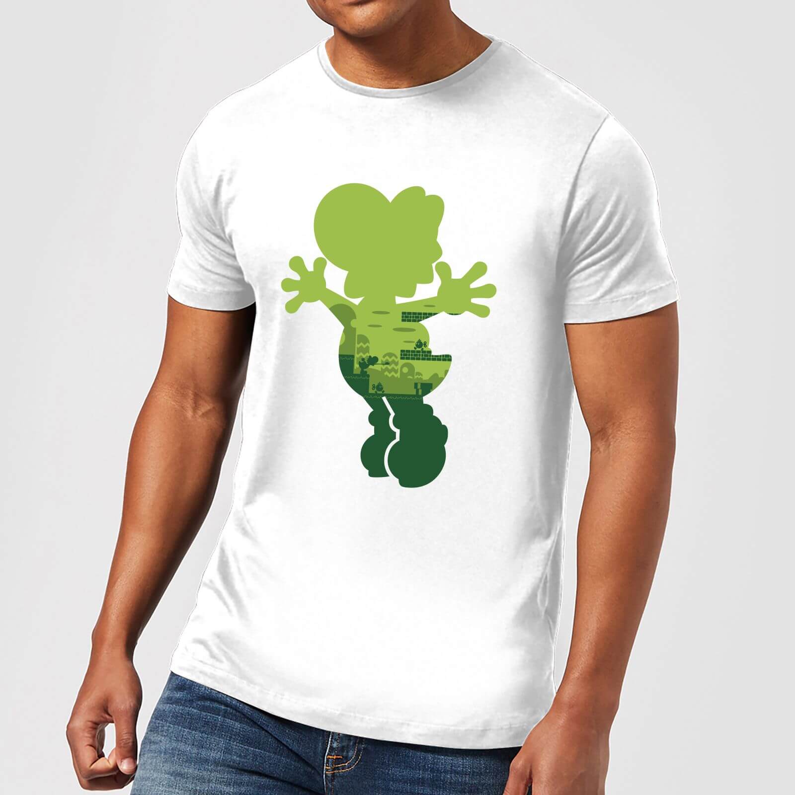 

T-Shirt Homme Silhouette Yoshi Nintendo - Blanc - XL