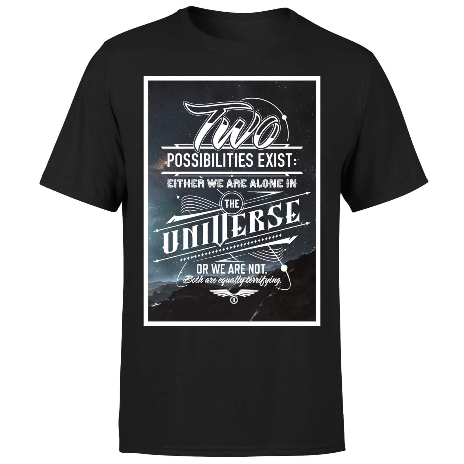 Two Possibilities Exist Men's Black T-Shirt - S - Black