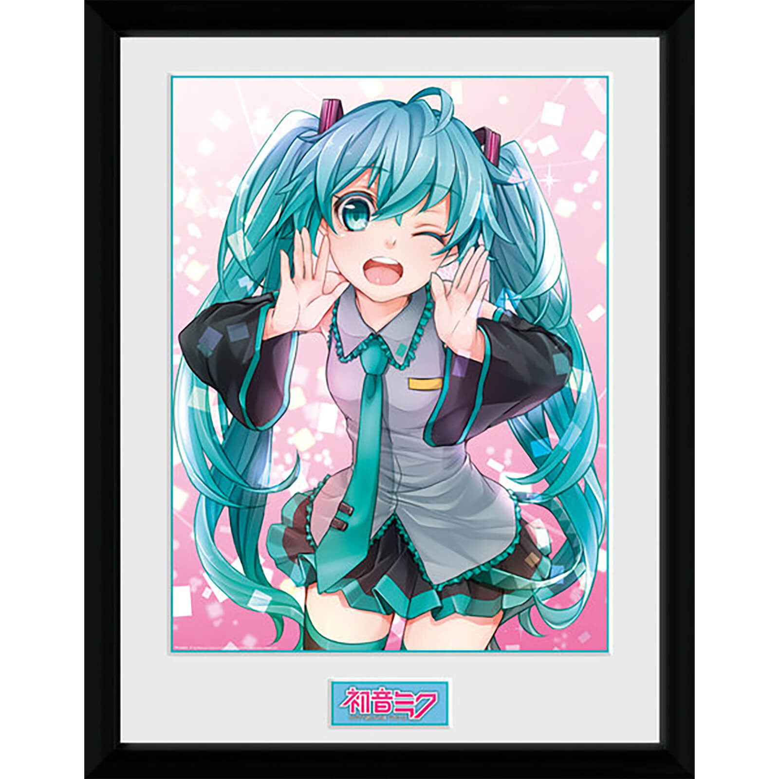 Hatsune Miku Wink - 16 x 12 Inches Framed Photograph