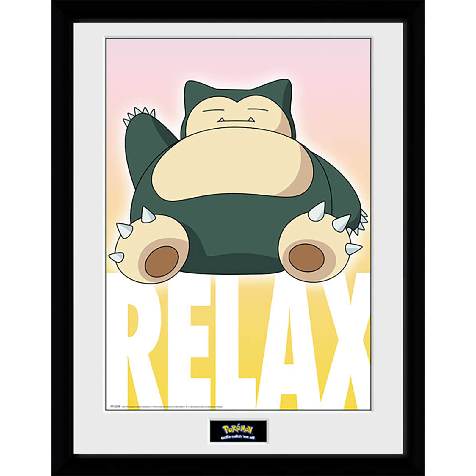 Pokémon Snorlax - 16 x 12 Inches Framed Photograph