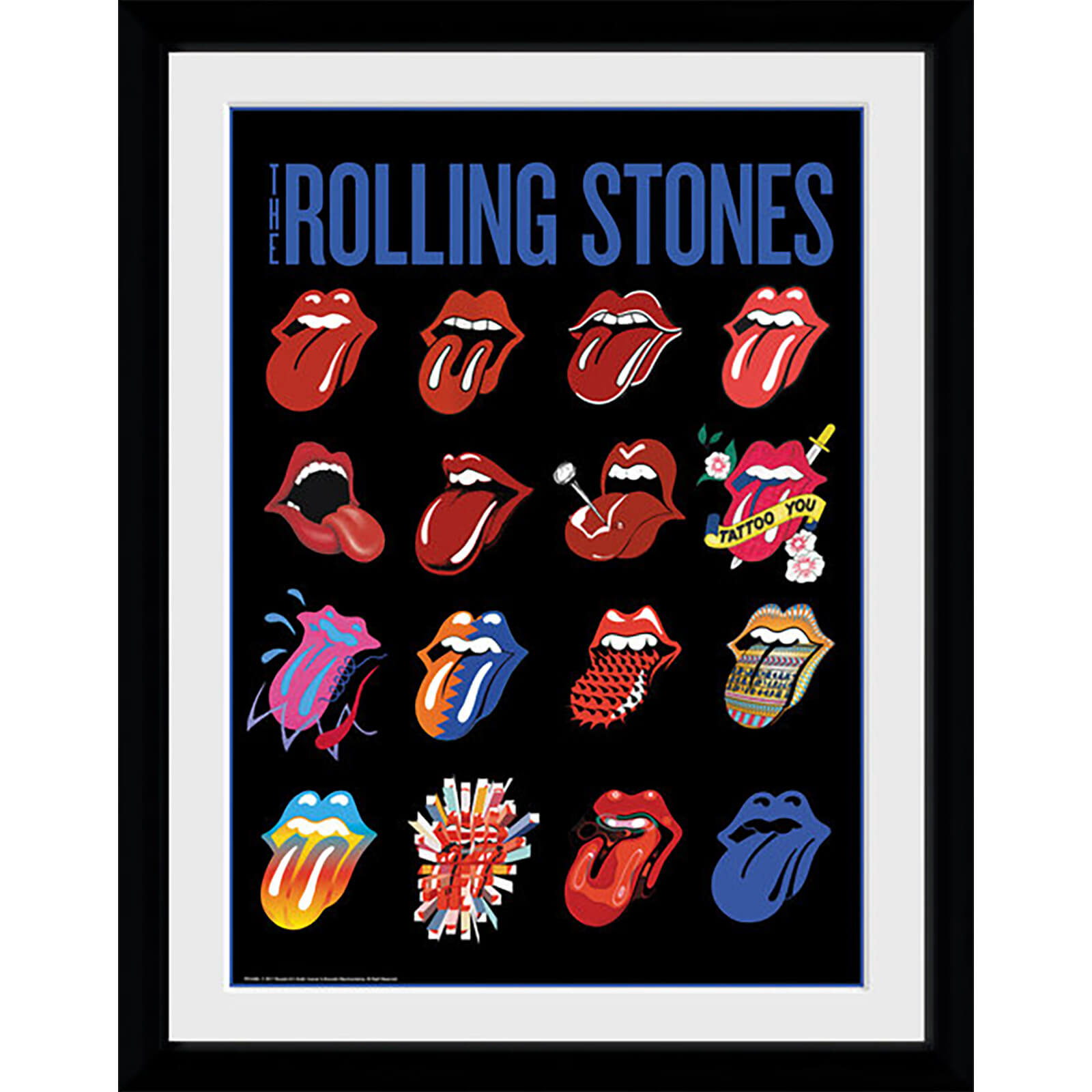 The Rolling Stones Tongues - 16 x 12 Inches Framed Photograph