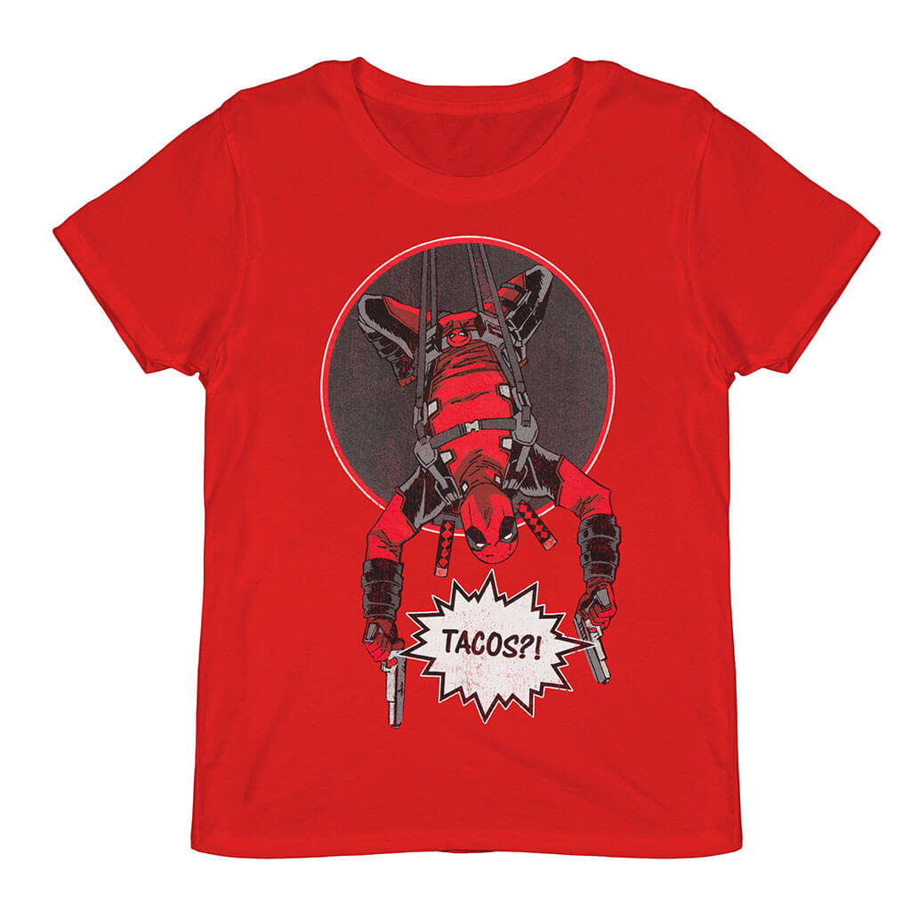 T-Shirt Deadpool Did Someone Say Tacos Red - XL