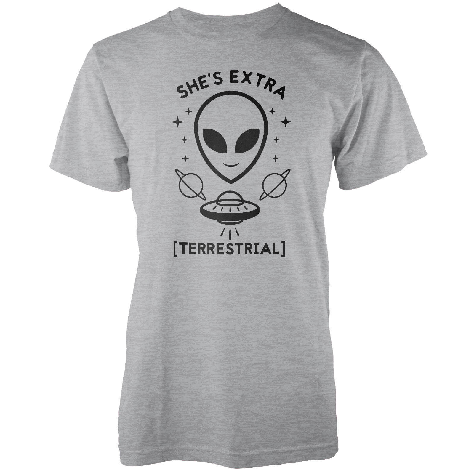 She's Extra Terrestrial Grey T-Shirt - S - Grey