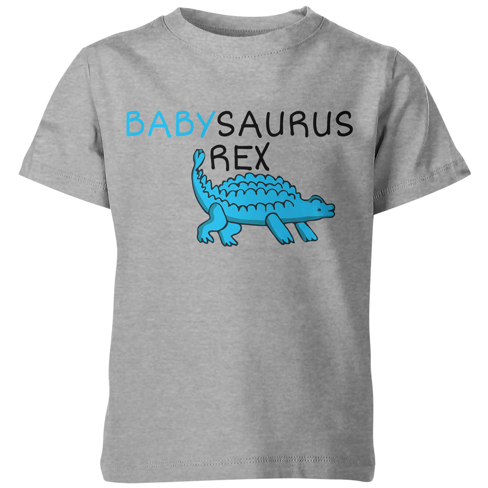 My Little Rascal Kids Babysaurus Rex Grey T-Shirt - 3-4 Years - Grey