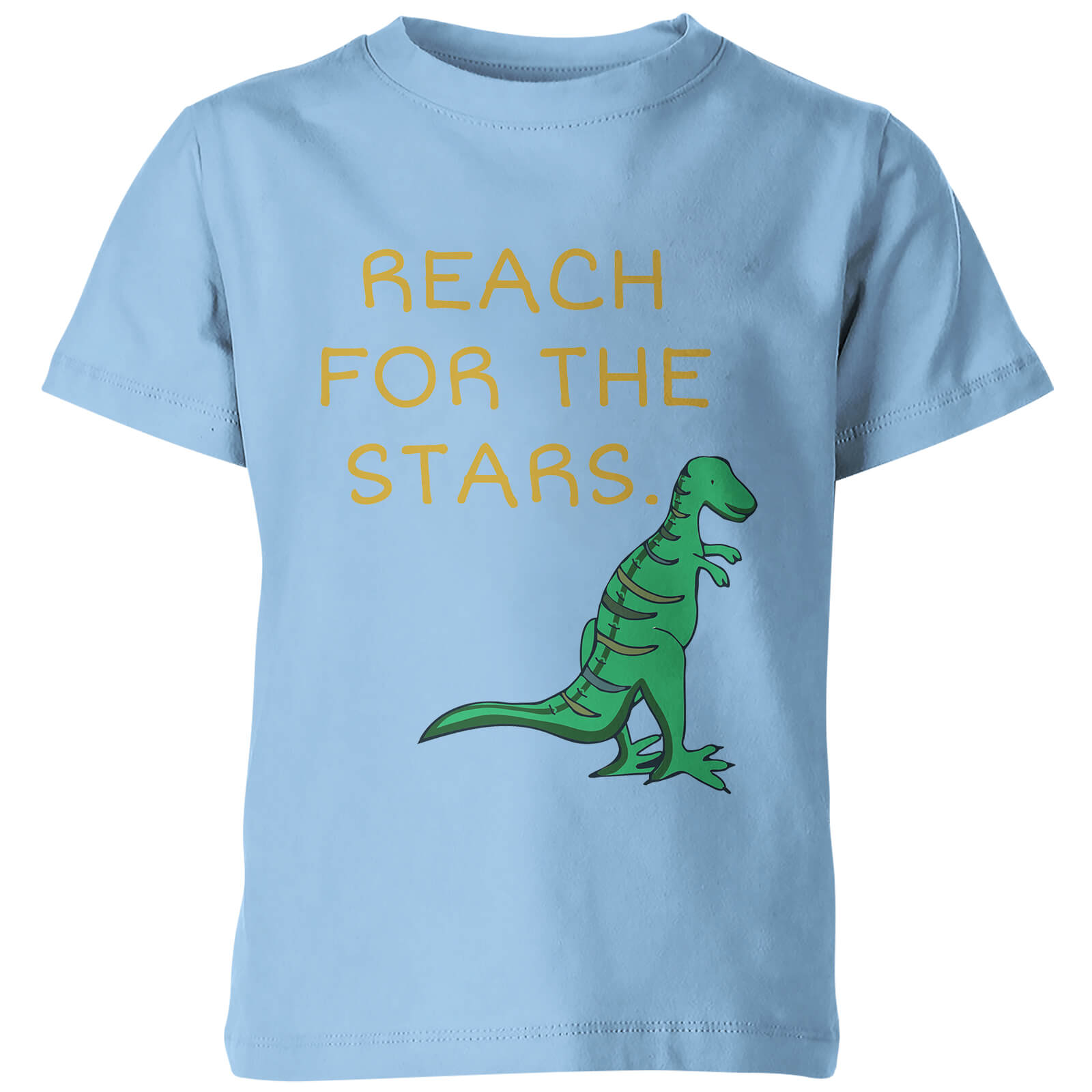 My Little Rascal Dinosaur Reach For The Stars Kids' T-Shirt - Light Blue - 3-4 Years - Light Blue