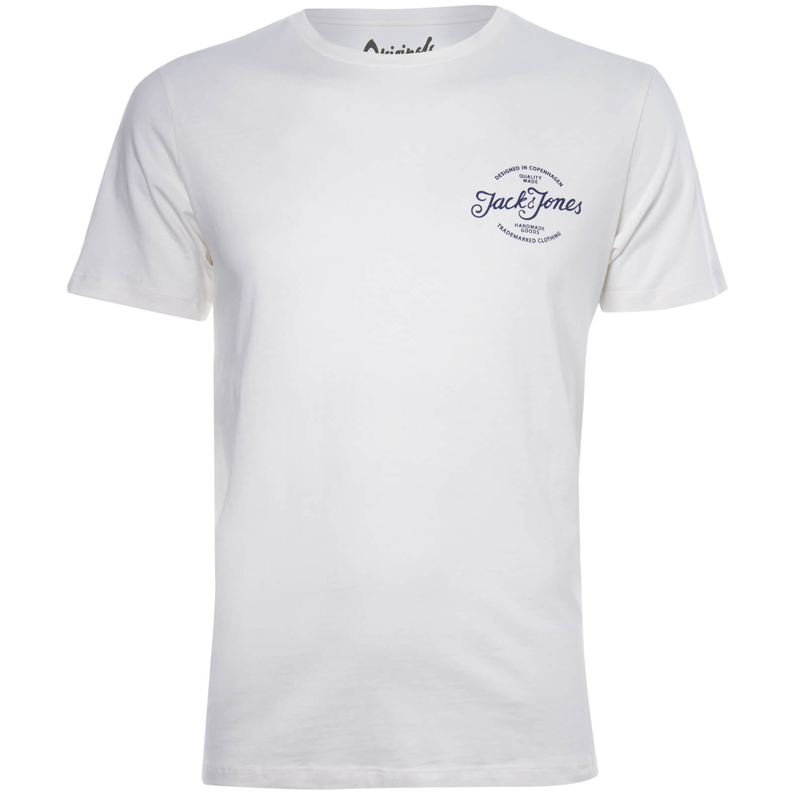 Jack & Jones originals men's raf small logo t-shirt - cloud dancer - l - white