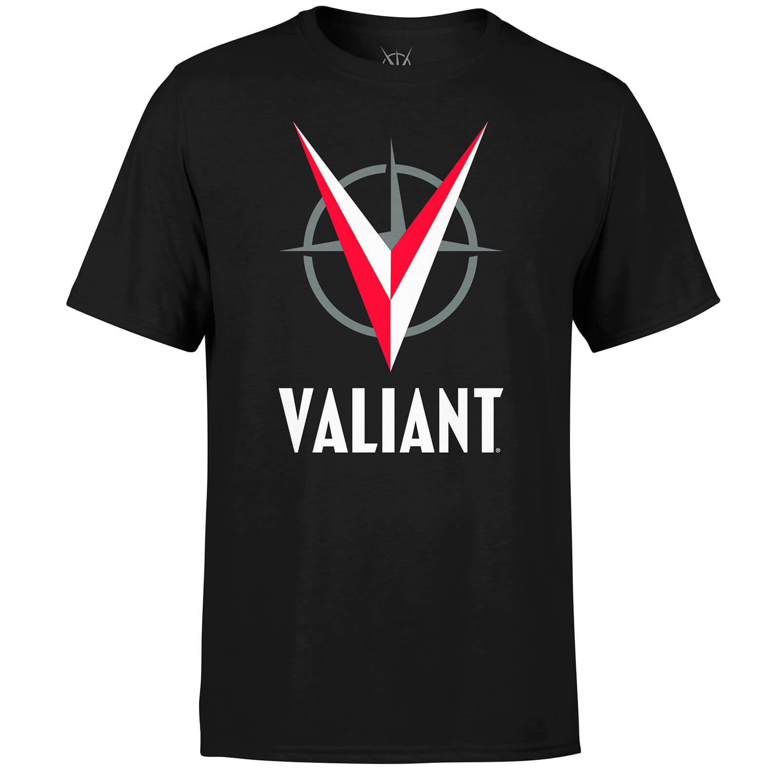 Valiant Comics Logo Red T-Shirt - Black - S - Black