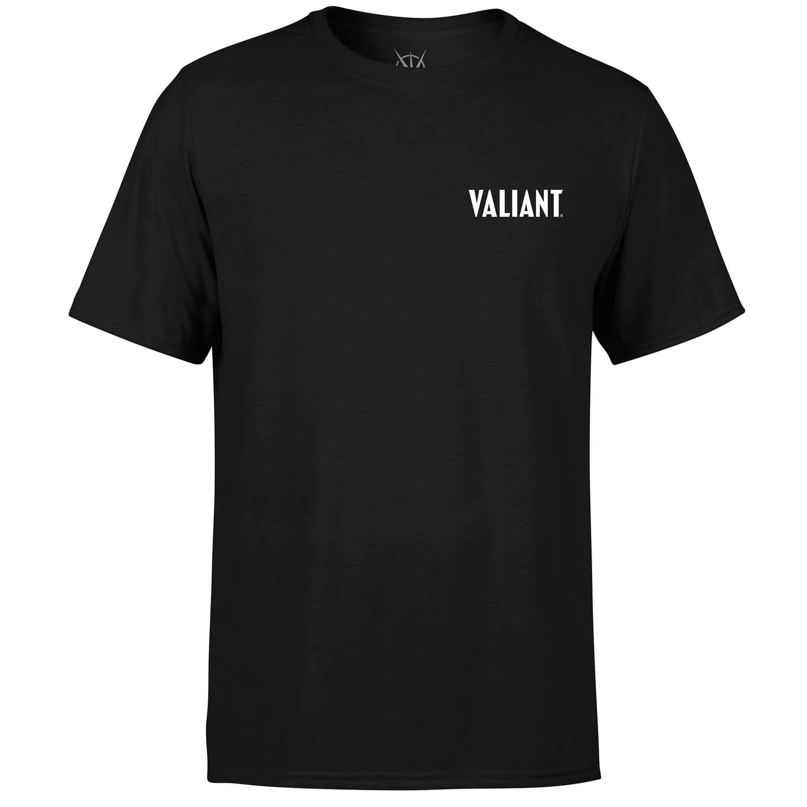 Valiant Comics Logo Text Pocket T-Shirt - Black - S - Black