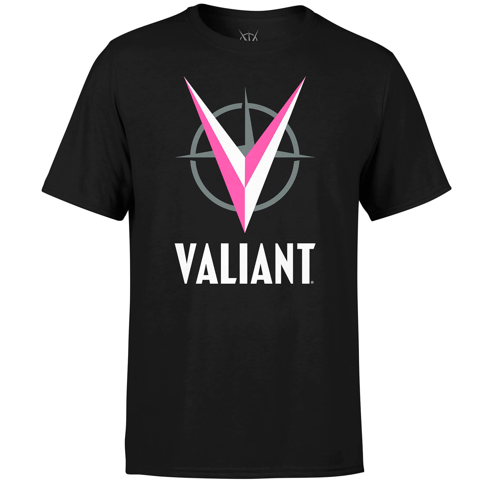 Valiant Comics Logo Pink T-Shirt - Black - S - Black