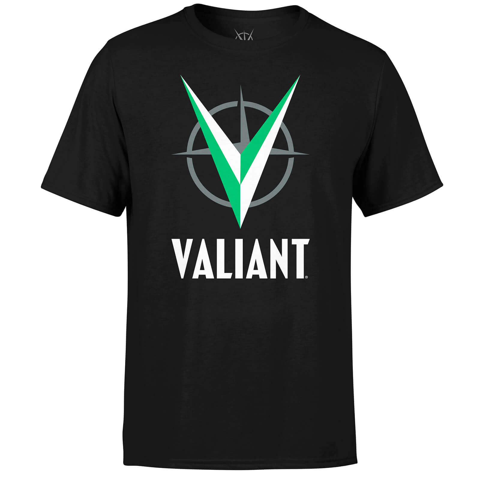 Valiant Comics Logo Green T-Shirt - Black - S - Black