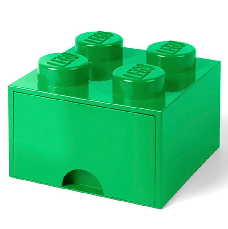 LEGO Brique de Rangement 4 Tenons - Vert