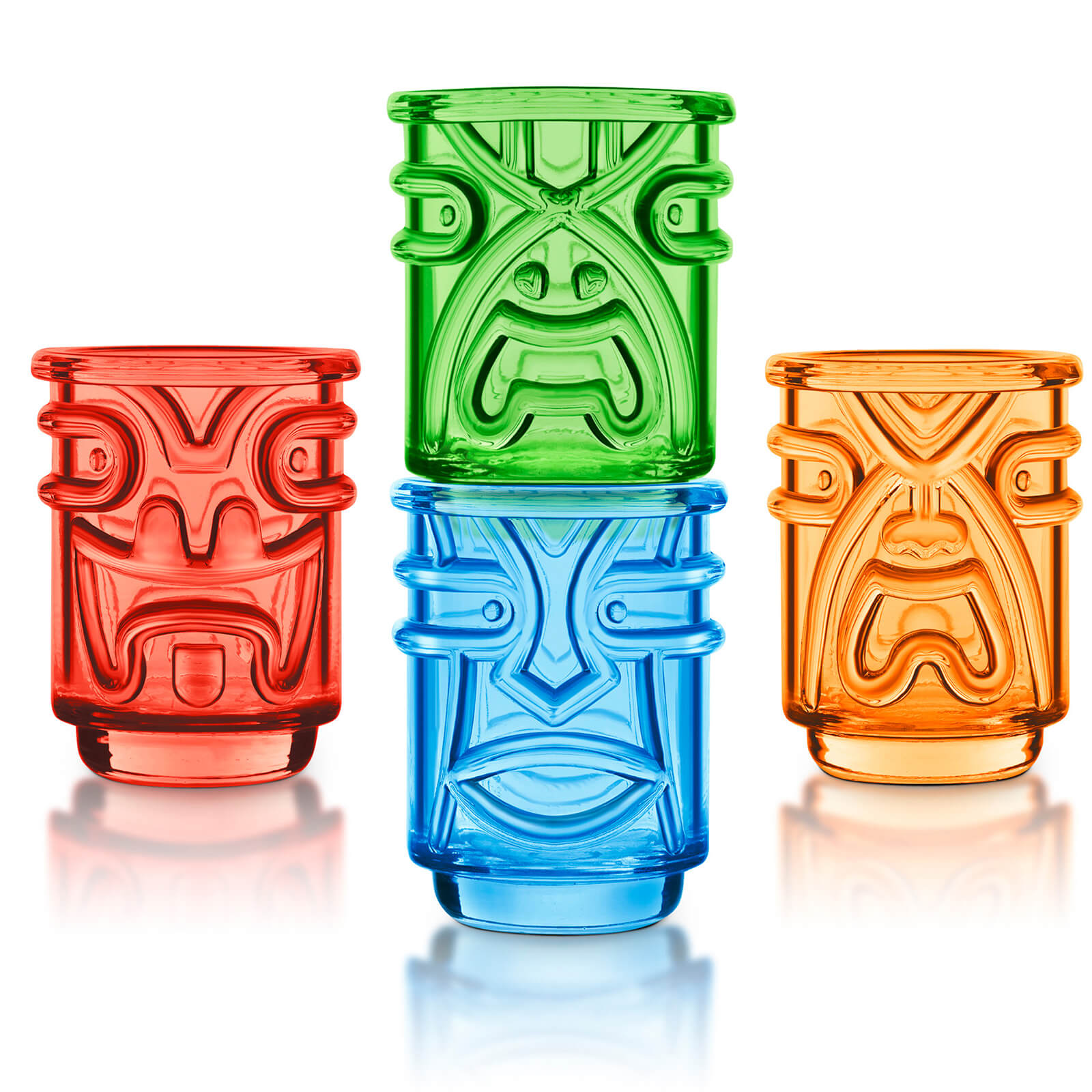 Image of Tiki Shot Glasses (Set of 4) - Coloured
