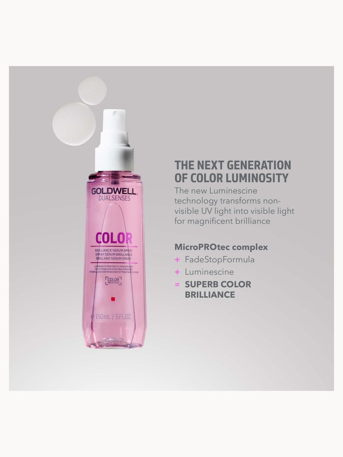 Goldwell Dualsenses Color Brilliance Serum Spray, Anti-Colour Fading For Fine To Medium Hair 150ml 3