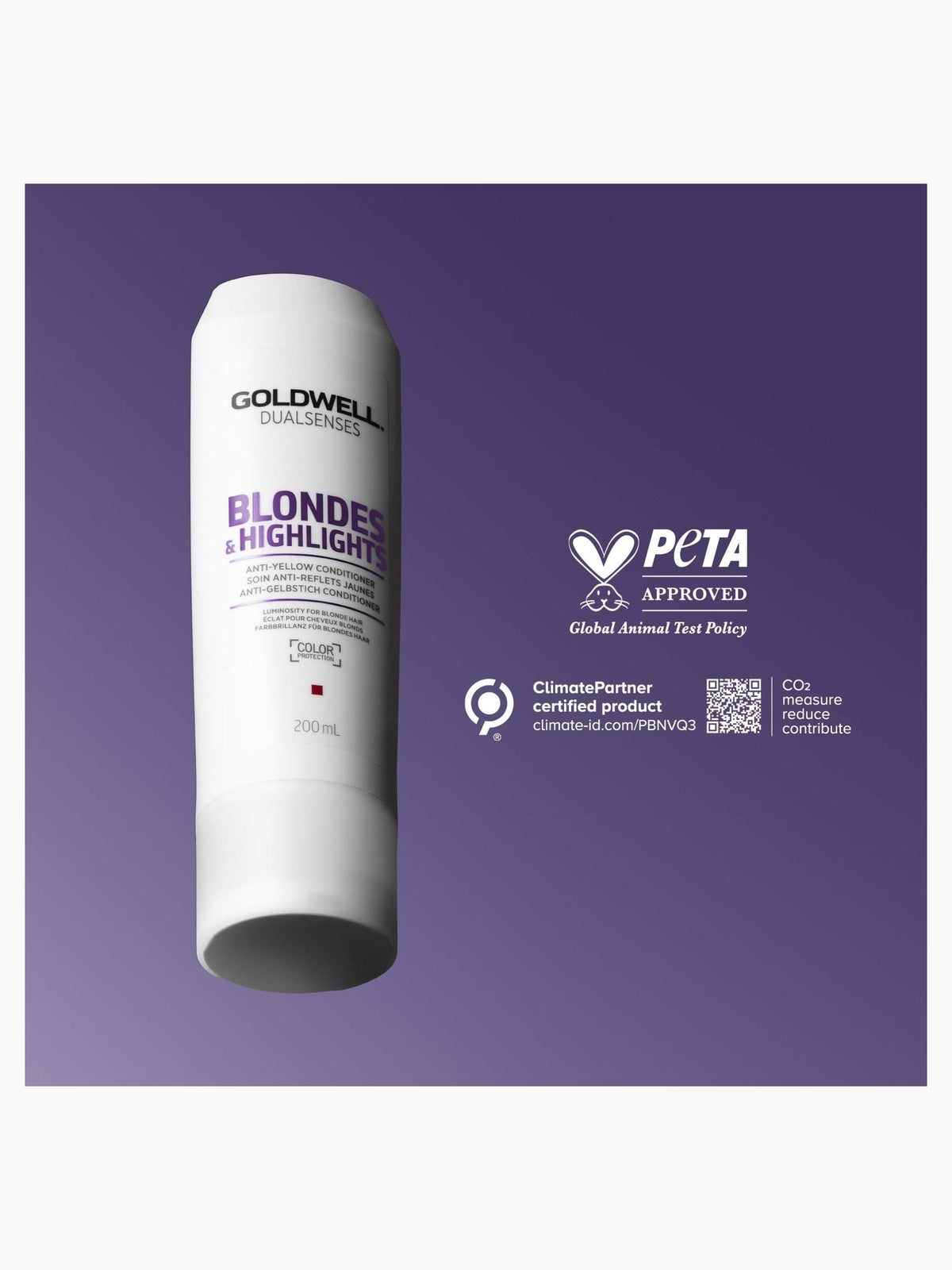 Goldwell Dualsenses Blonde And Highlights Anti-Yellow Conditioner, For Luminosity & Neutralising Unwanted Yellow Tones 200ml 4