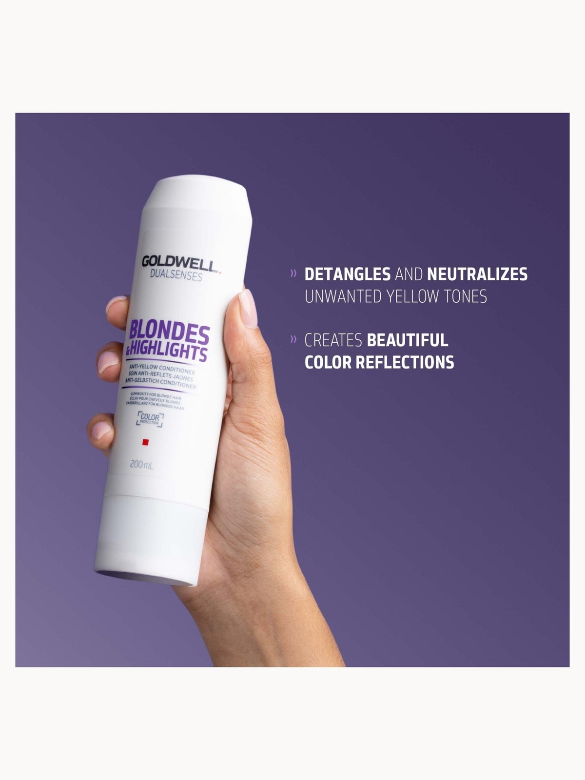 Goldwell Dualsenses Blonde And Highlights Anti-Yellow Conditioner, For Luminosity & Neutralising Unwanted Yellow Tones 200ml 2