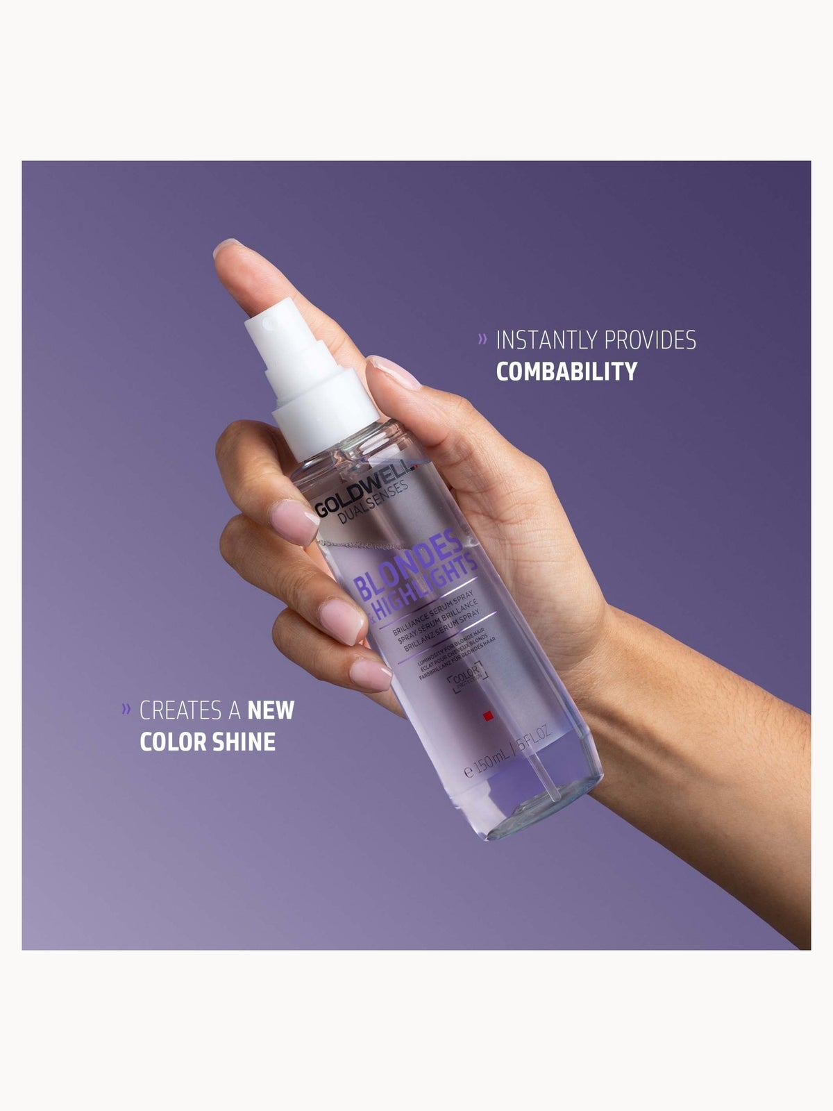 Goldwell Dualsenses Blonde And Highlights Anti-Yellow Serum Spray, For Luminosity & Neutralising Unwanted Yellow Tones 150ml 2