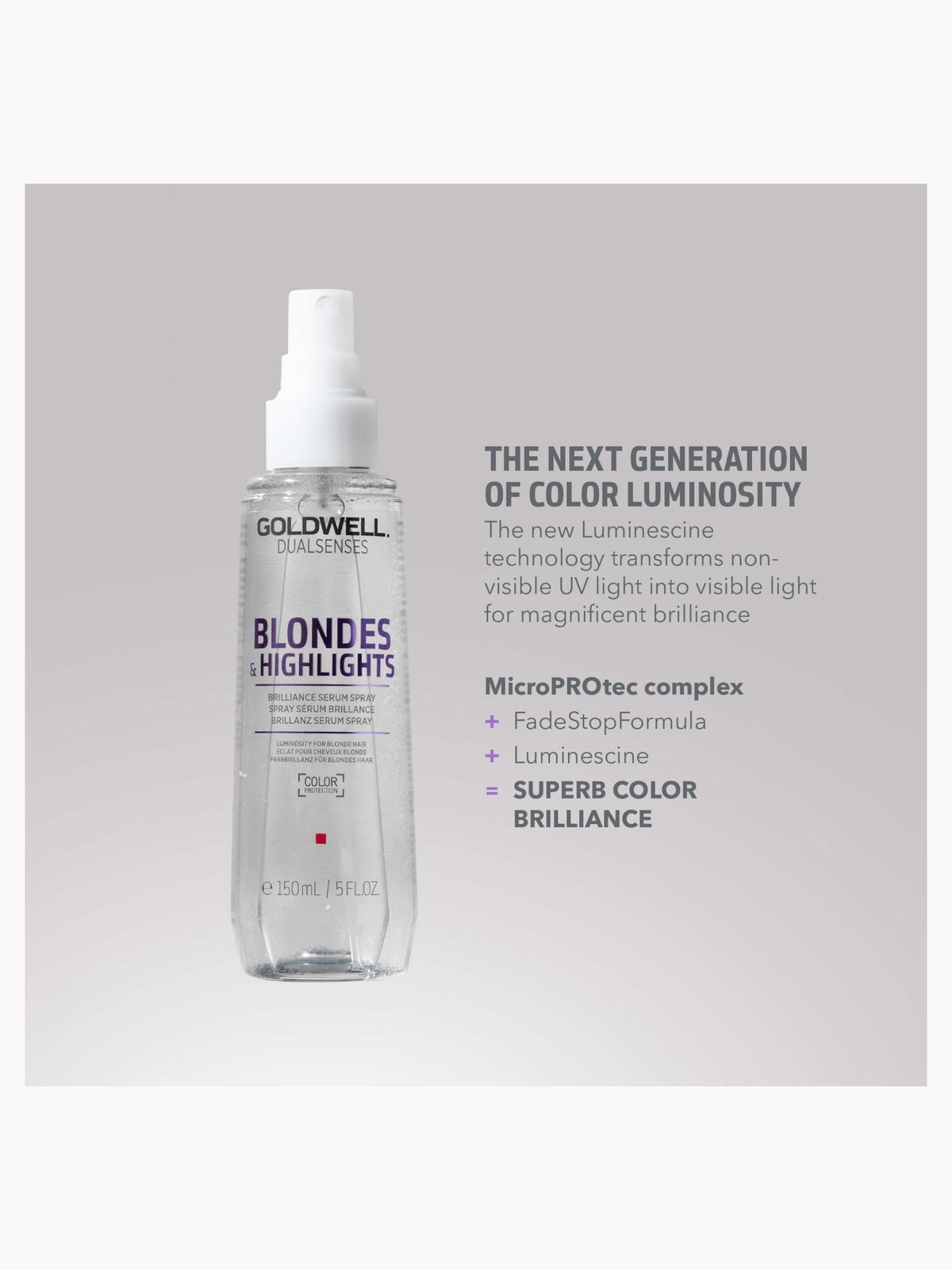 Goldwell Dualsenses Blonde And Highlights Anti-Yellow Serum Spray, For Luminosity & Neutralising Unwanted Yellow Tones 150ml 3