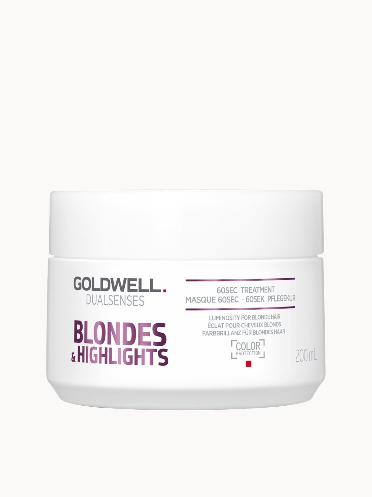 Goldwell Dualsenses Blonde And Highlights Anti-Yellow 60Sec Treatment Mask, For Neutralising Unwanted Yellow Tones 200ml