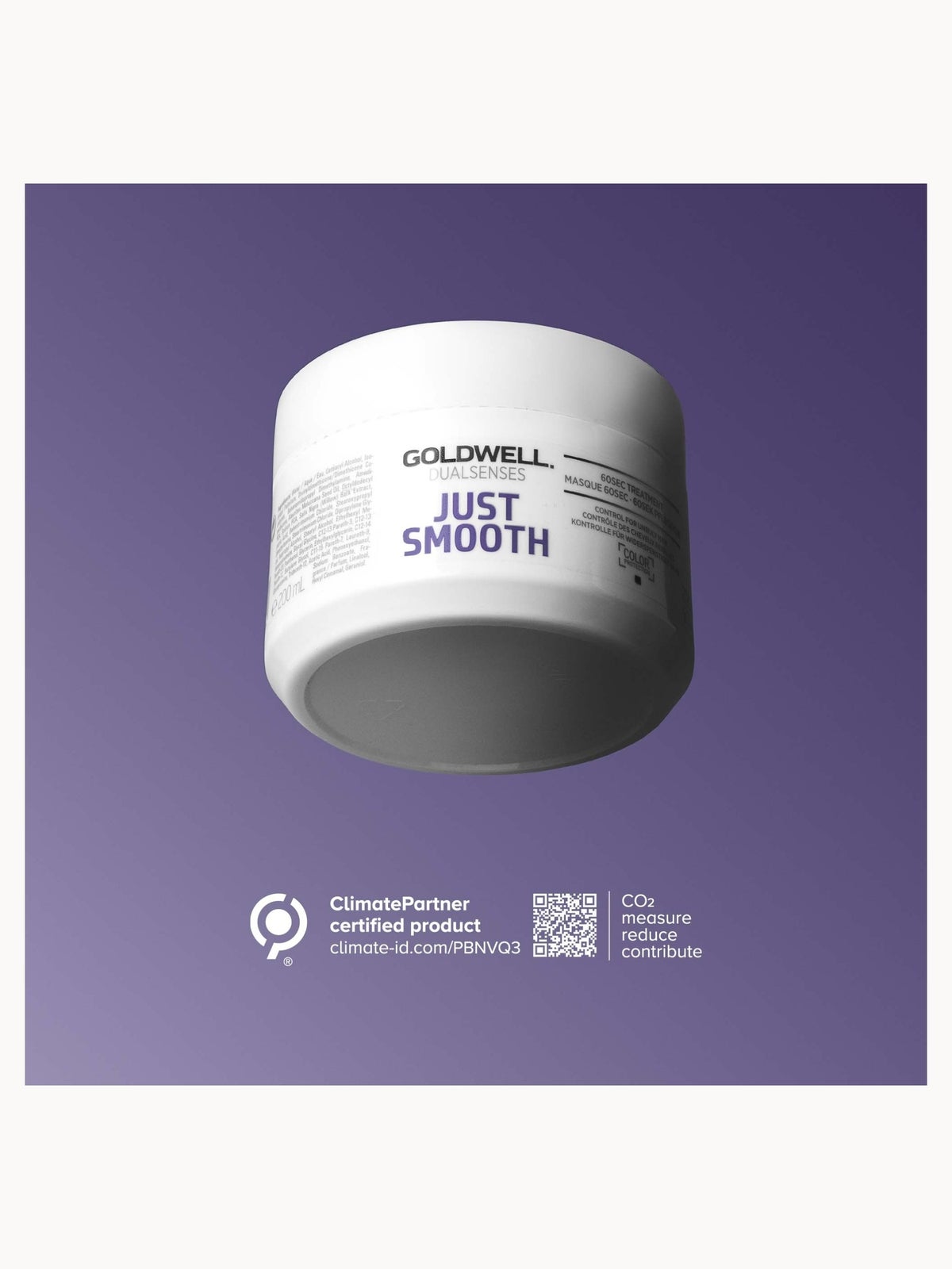 Goldwell Dualsenses Just Smooth 60Sec Treatment Mask 200ml For Smoothing Unruly, Frizzy Hair 4