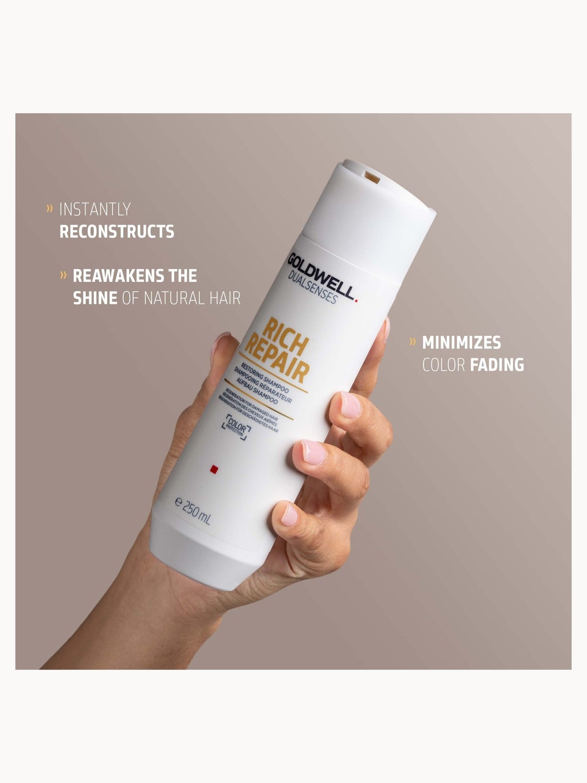 Goldwell Dualsenses Rich Repair Restoring Shampoo For Dry To Severely Damaged Hair 250ml 2