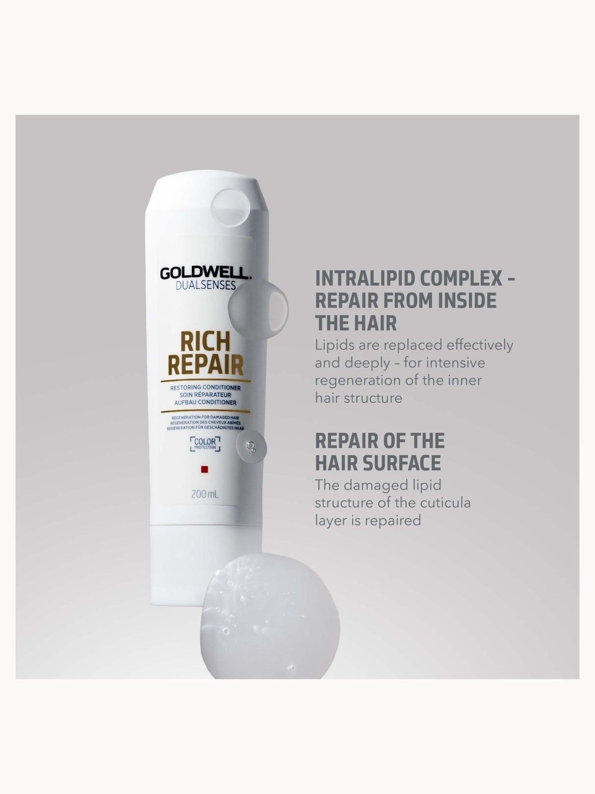 Goldwell Dualsenses Rich Repair Restoring Conditioner For Dry To Severely Damaged Hair 200ml 3