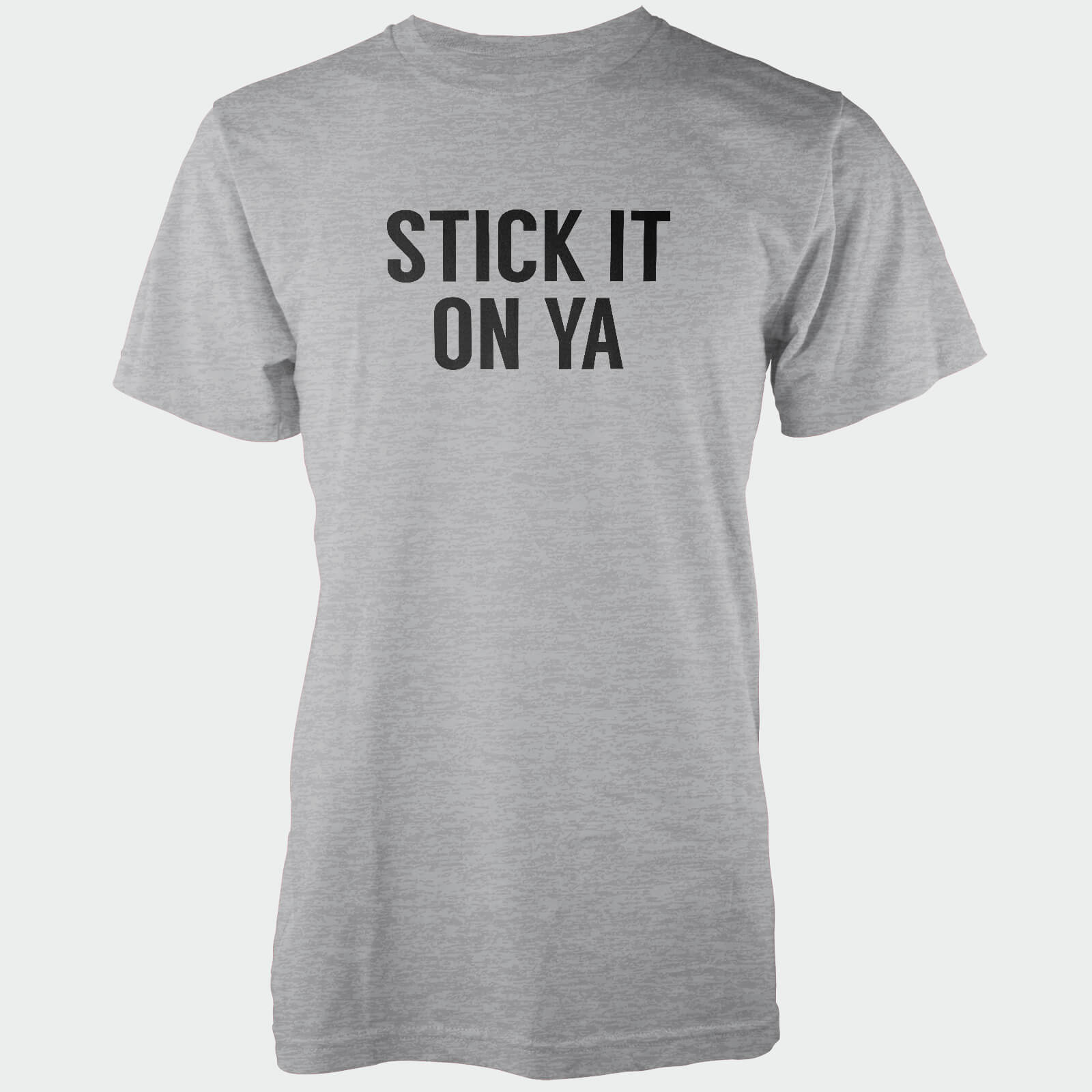 Stick It On Ya Men's Grey T-Shirt - S - Grey