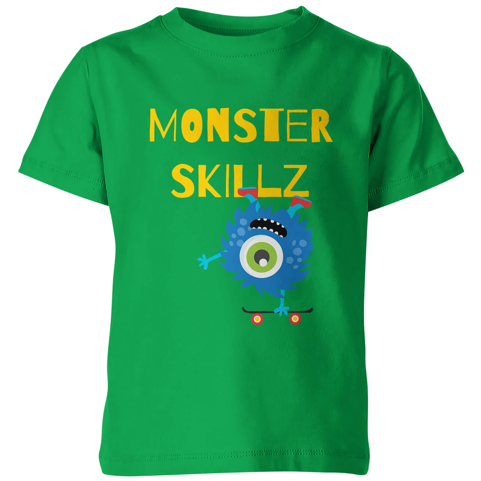 My Little Rascal Kids Monster Skulls Green T Shirt   11 12 Years   Green